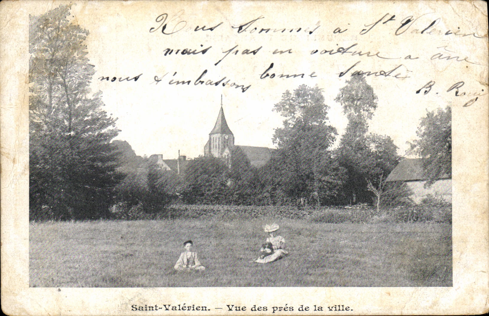 CPA Saint Valerien Vue des pres de la Ville