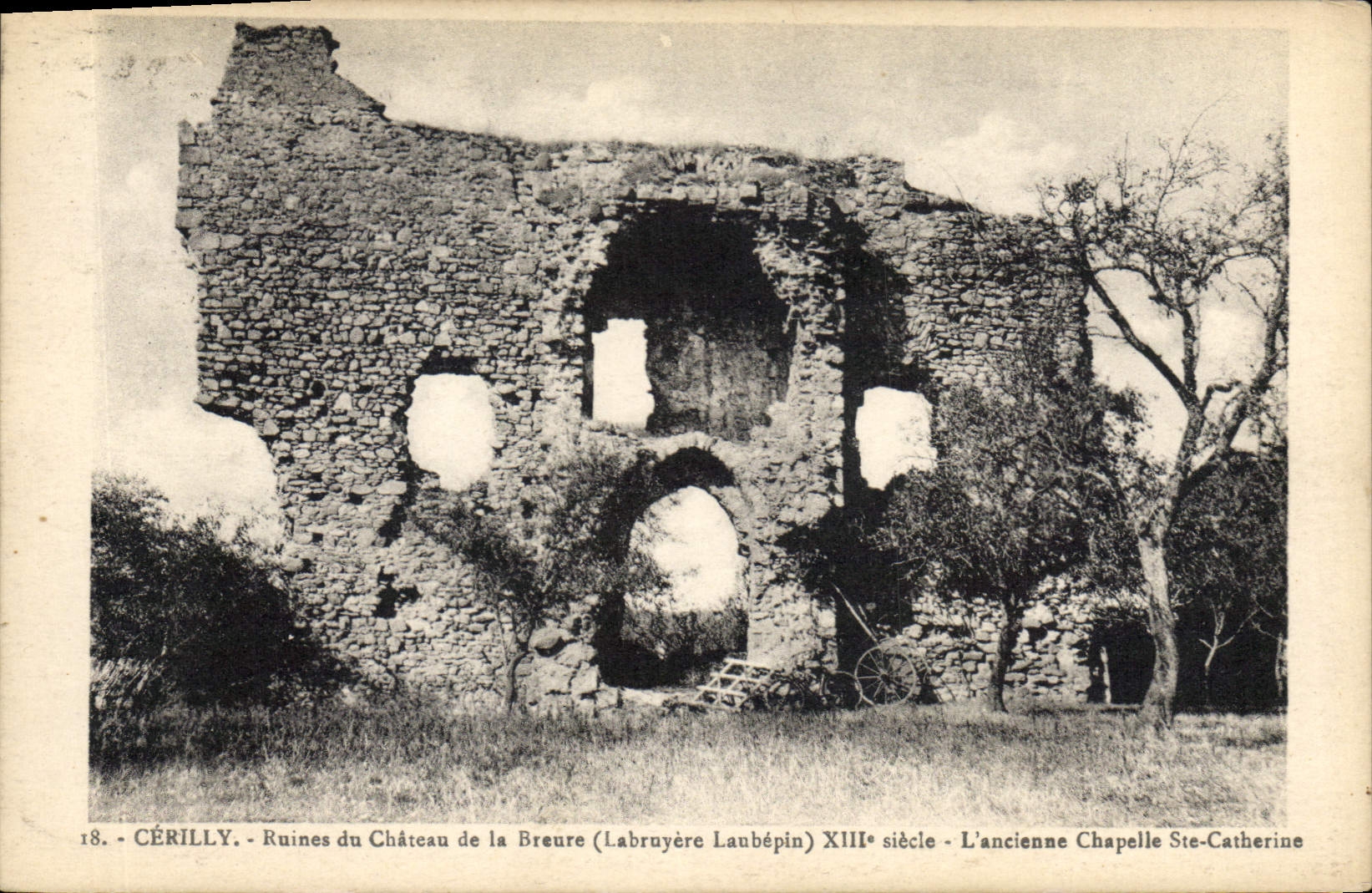 CPA Cerilly Ruines du Chateau de la Breure (Labruyere Lubepin)