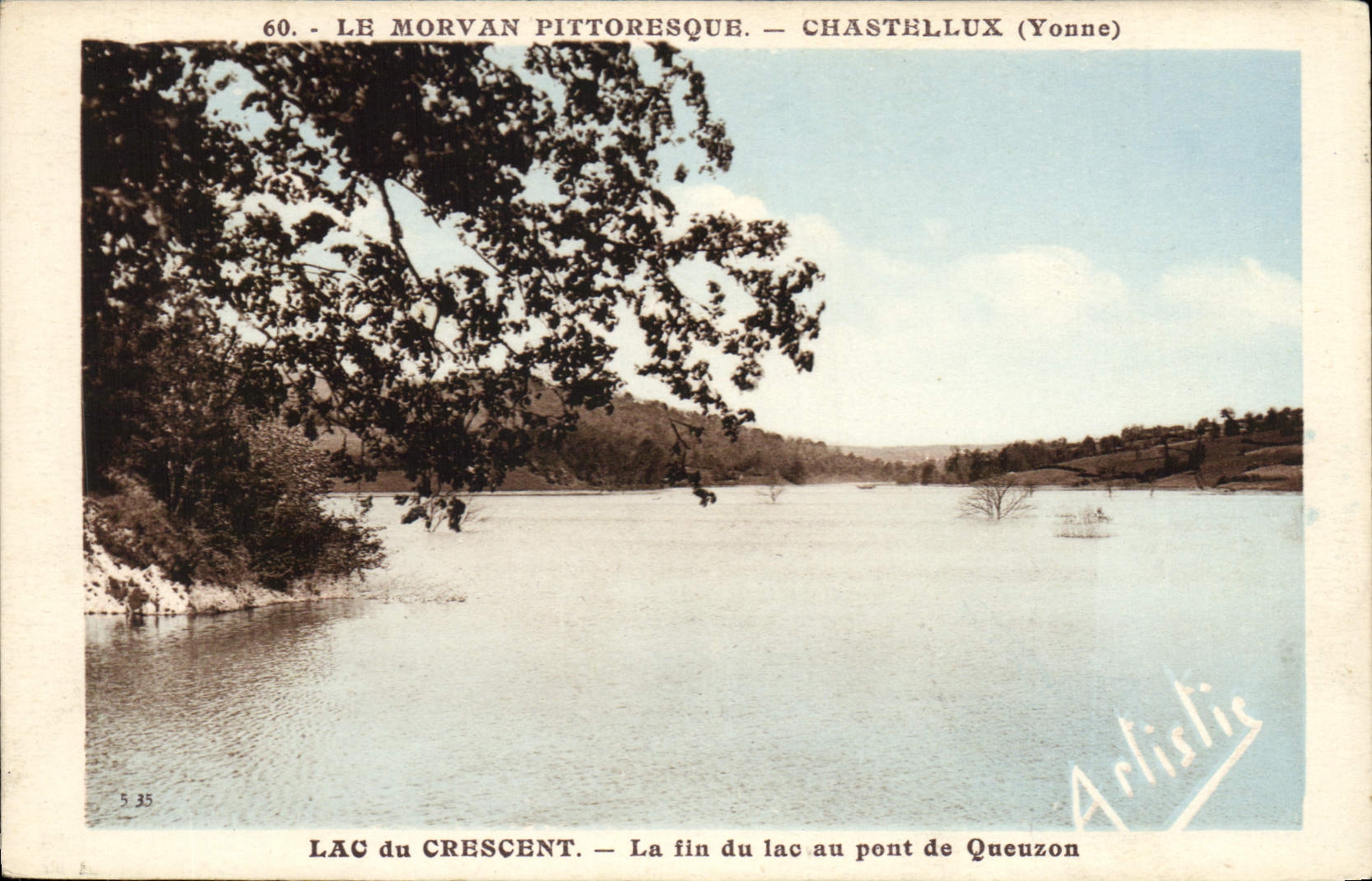 CPA Le Morvan Pittoresque Chastellux (Yonne) Lac du Crescent