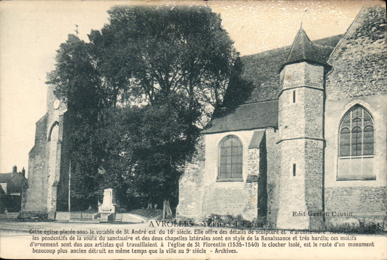 CPA Avrolles Yonne L'Eglise 