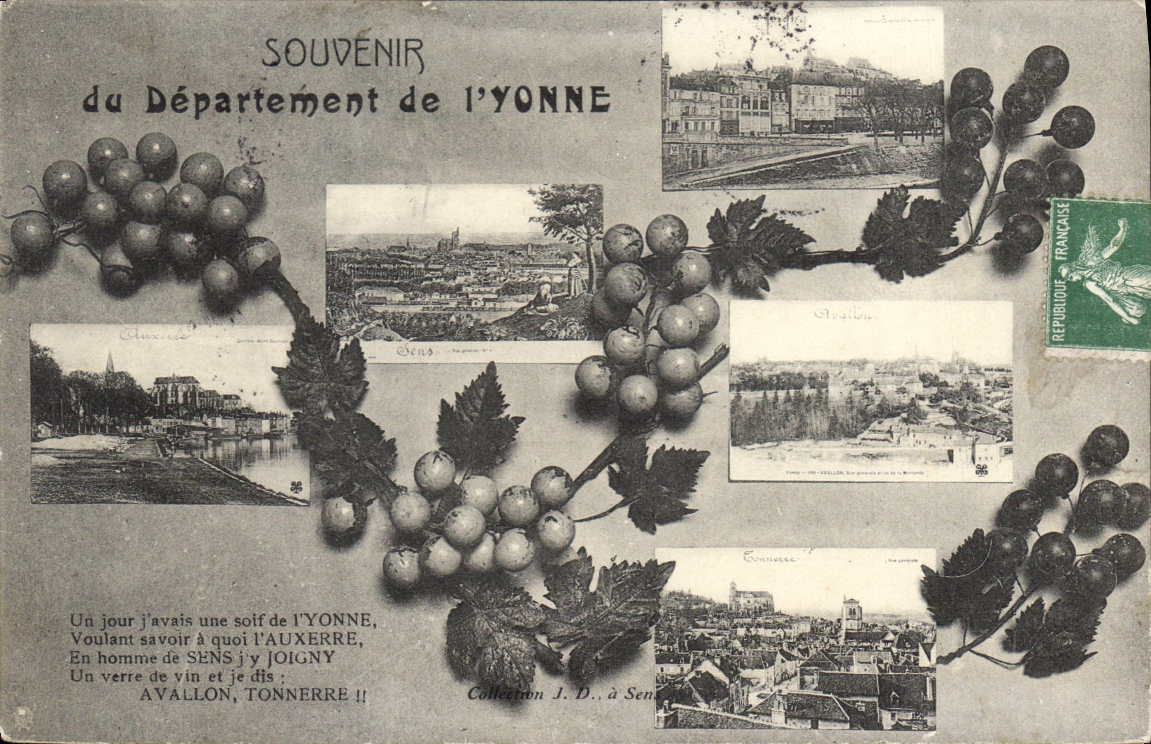 CPA Souvenir du Departement de l'Yonne 