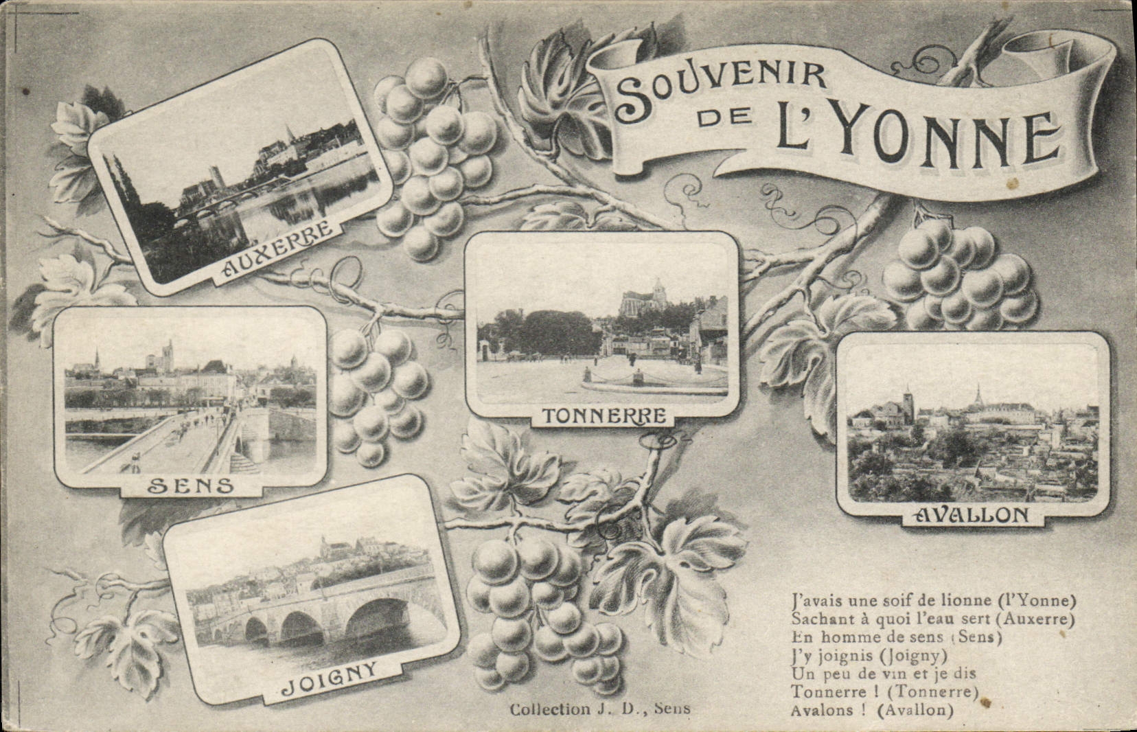 CPA Souvenir de l'Yonne  Sens Tonnerre Joigny Avallon Auxerre