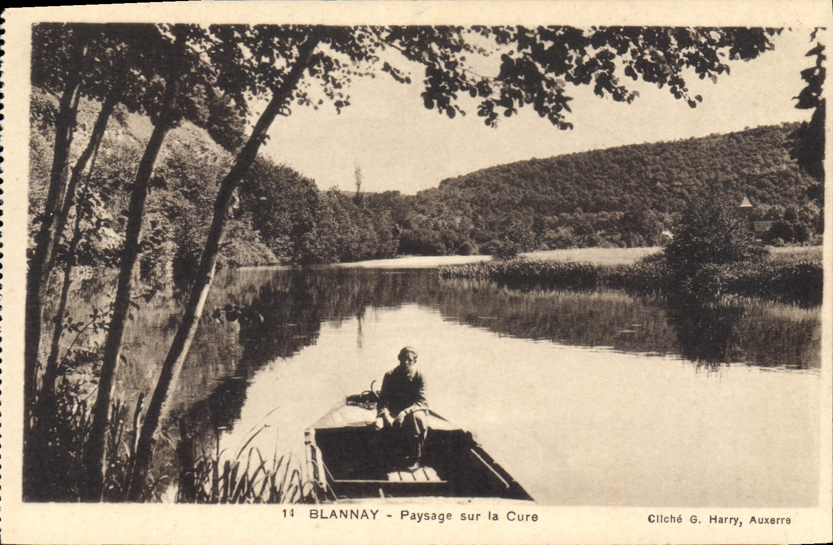 CPA Blannay Paysage sur la Cure 
