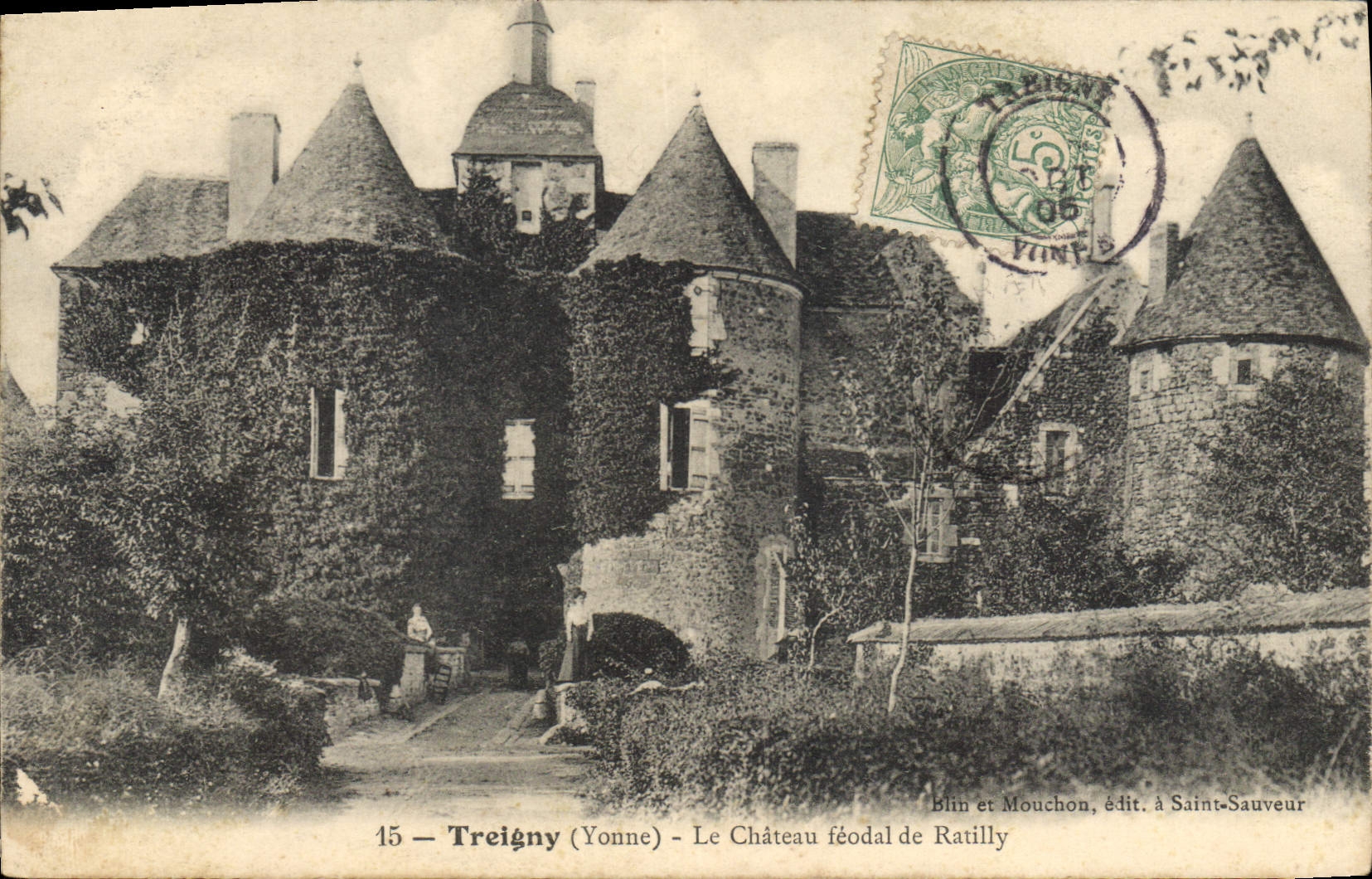 CPA Treigny Yonne Le Chateau feodal de Ratilly