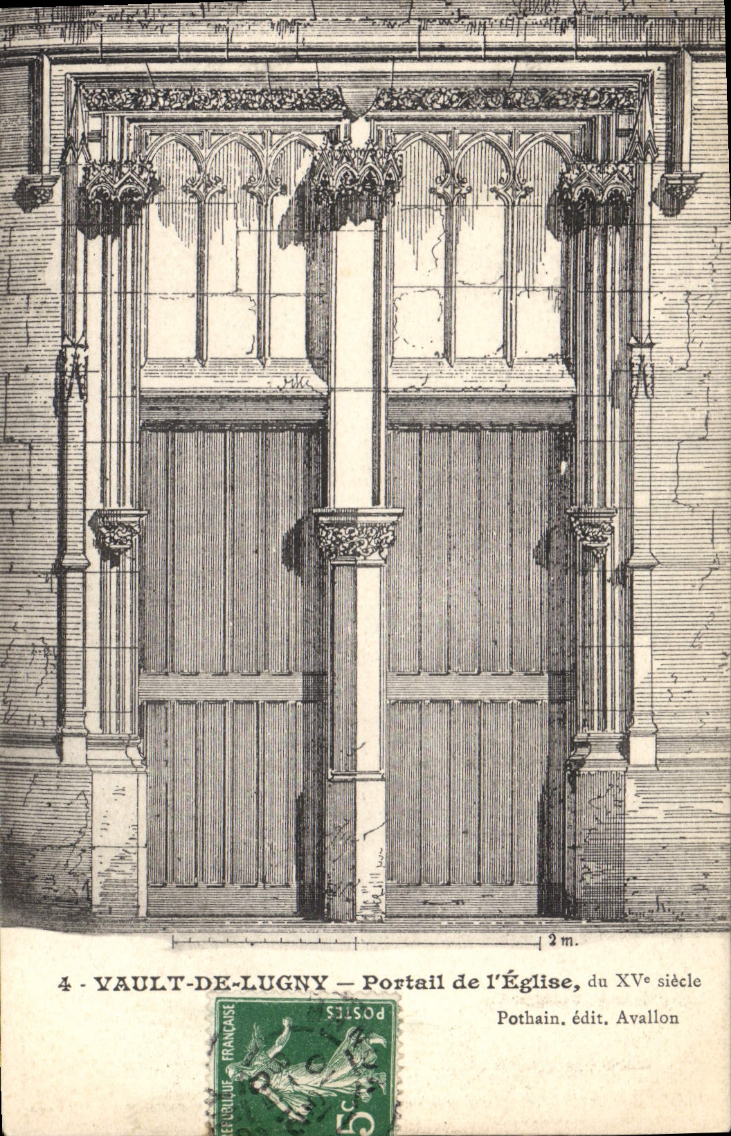 CPA Vault de Lugny Portail de l'Eglise