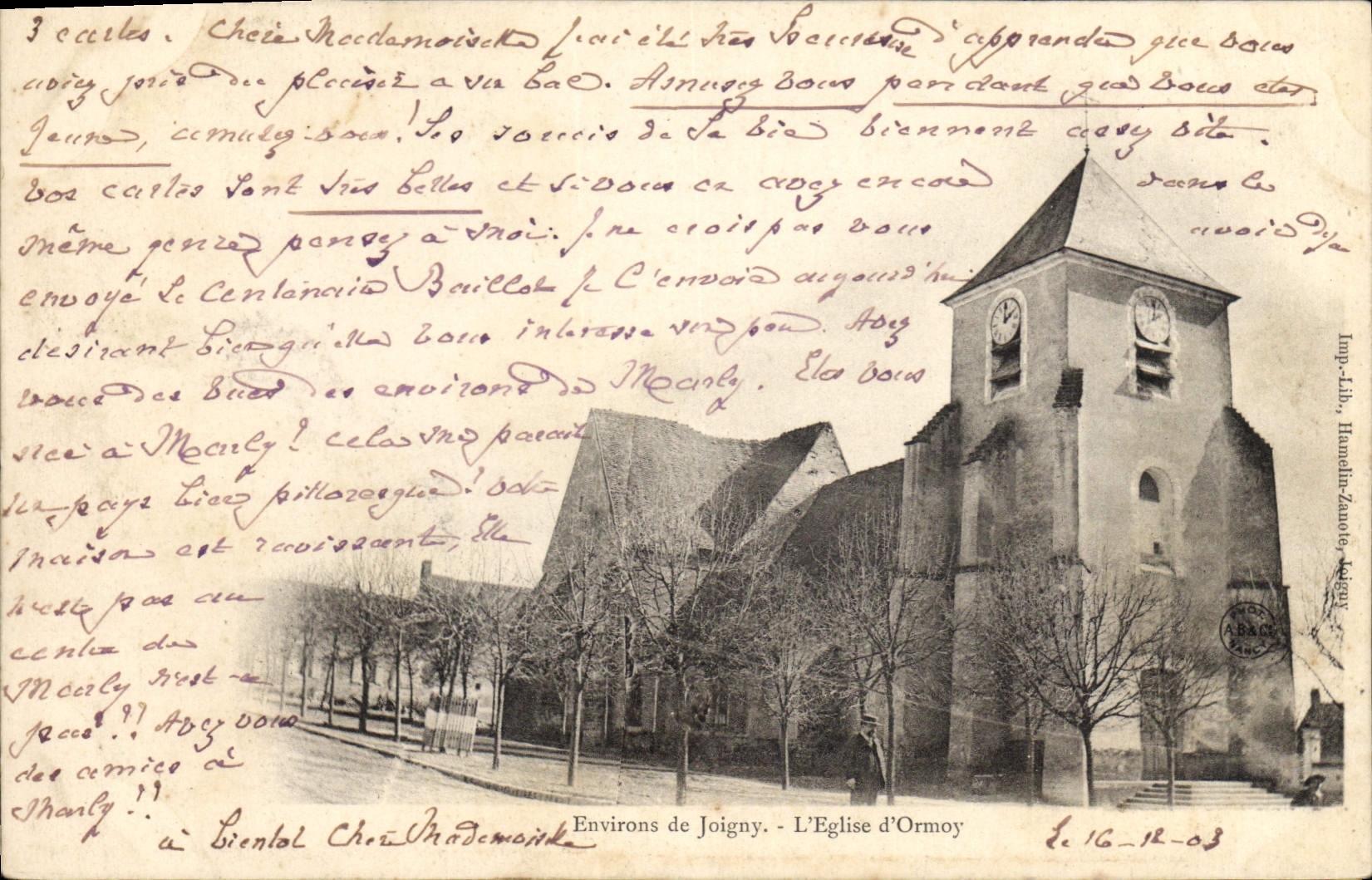 CPA Environs de Joigny L'Eglise d'Ormoy