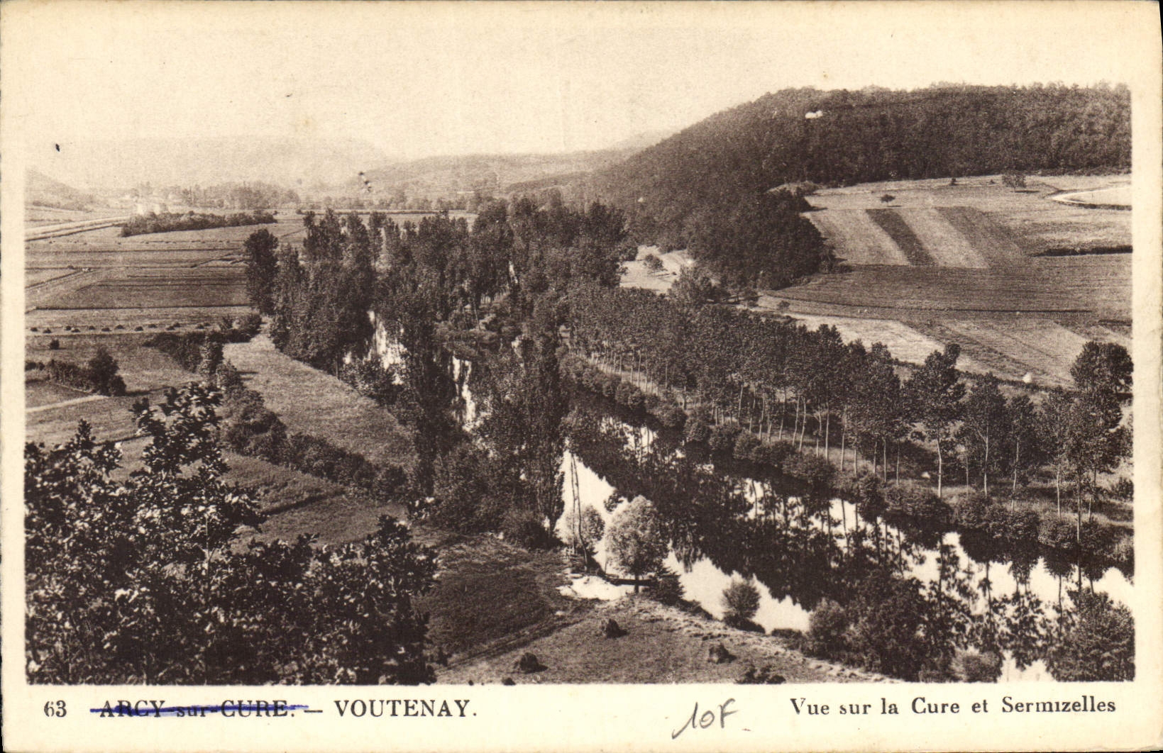 CPA Voutenay Vue sur la Cure et Sermizelles 