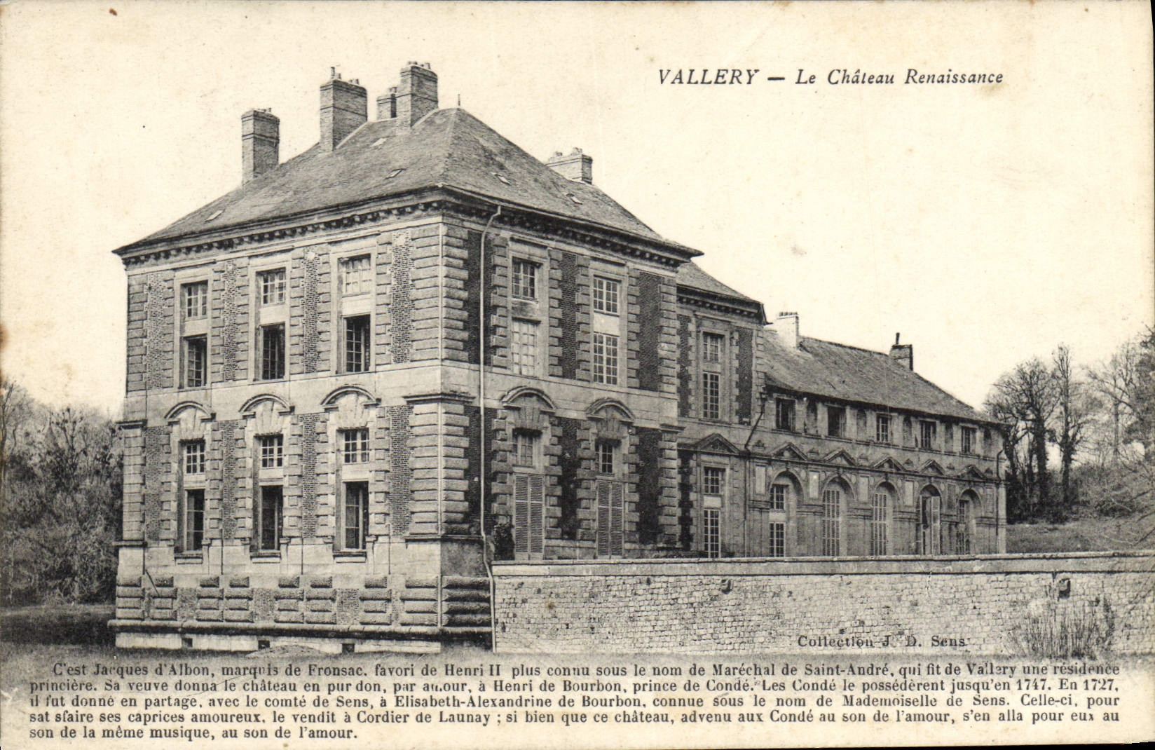 CPA Vallery Le Chateau Renaissance 