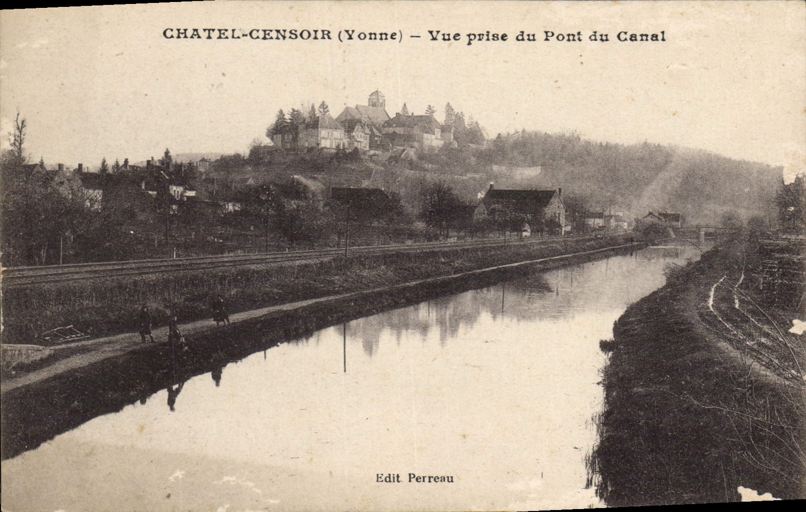 CPA Chatel Censoir Yonne Vue prise du Pont du Canal 