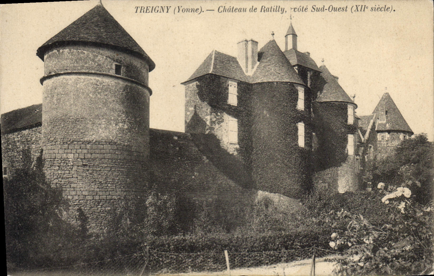 CPA Treigny Yonne Chateau de Ratilly cote Sud Ouest XII siecle