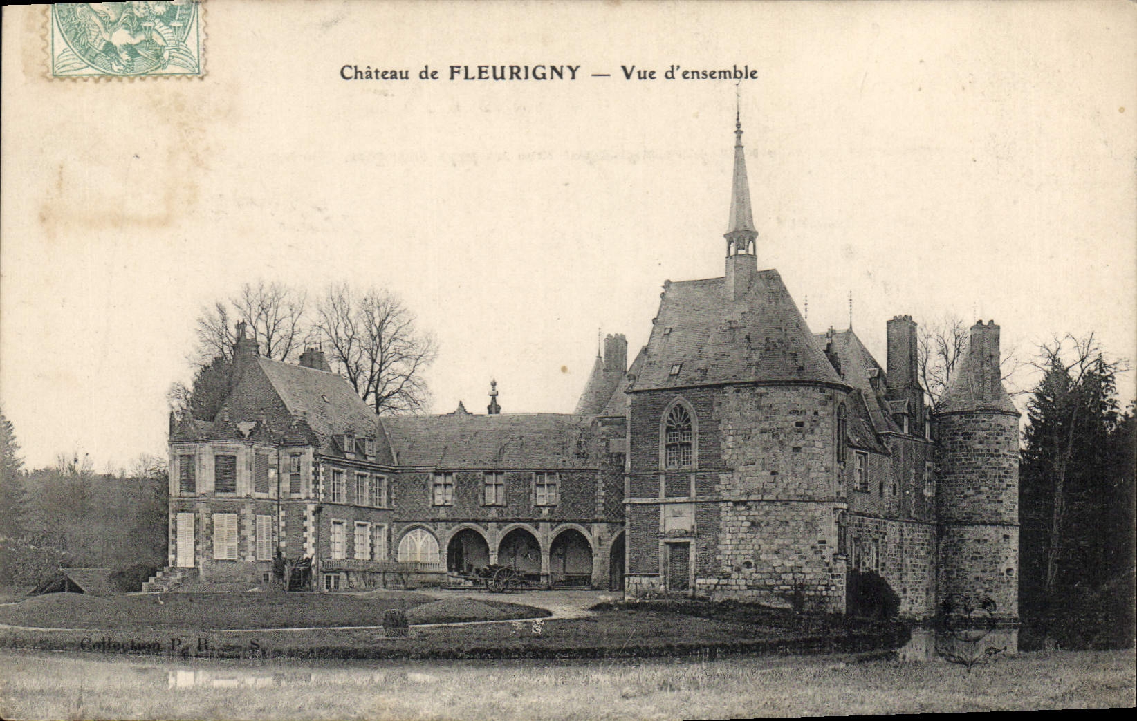 CPA Chateau de Fleurigny Vue d'ensemble 