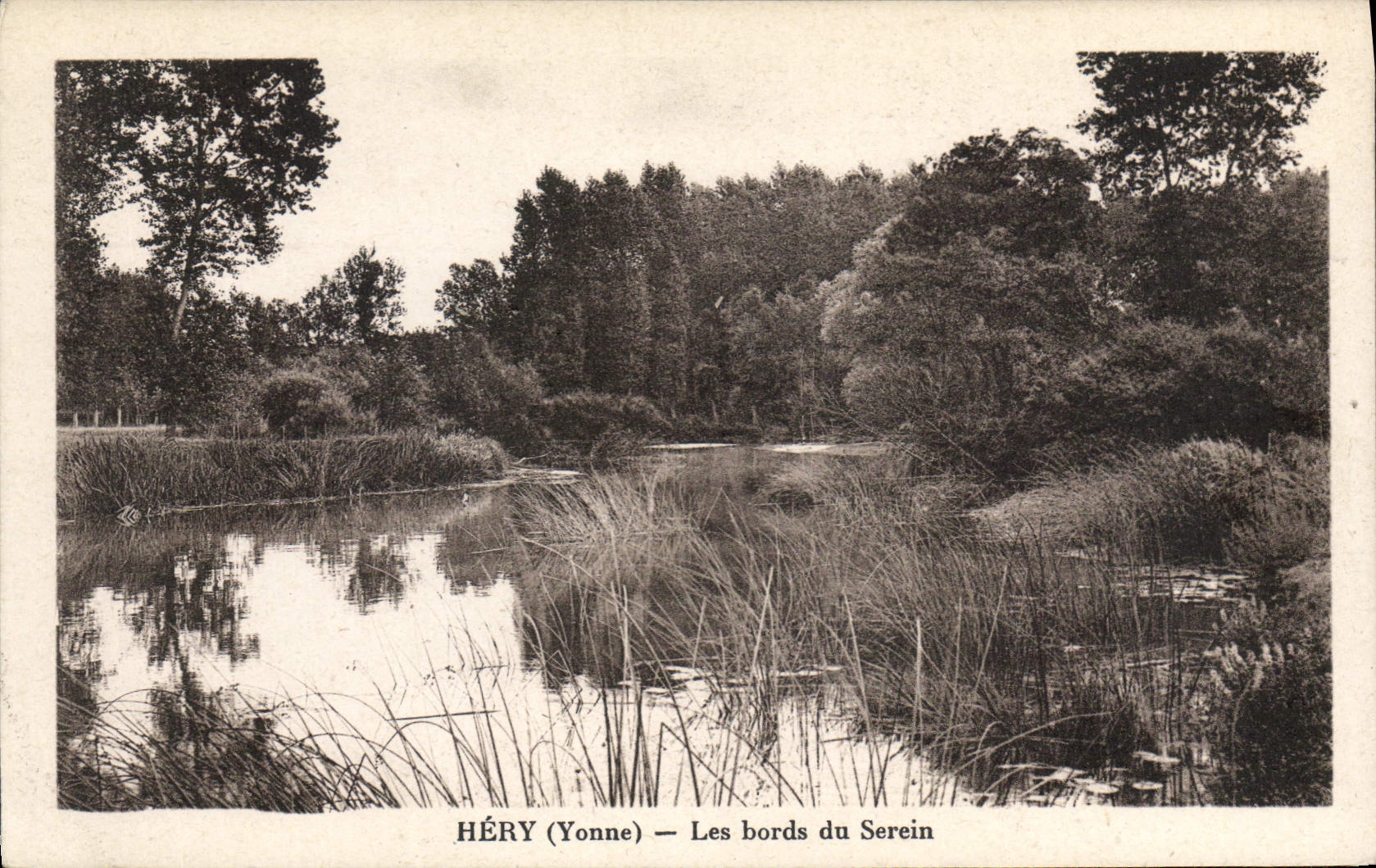 CPA Hery Yonne Les bords du Serein 