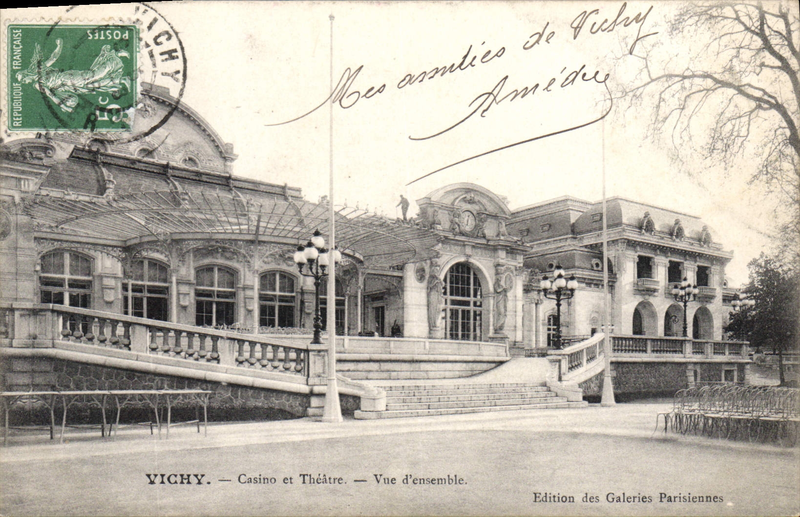 CPA Vichy Casino et Theatre Vue d'ensemble