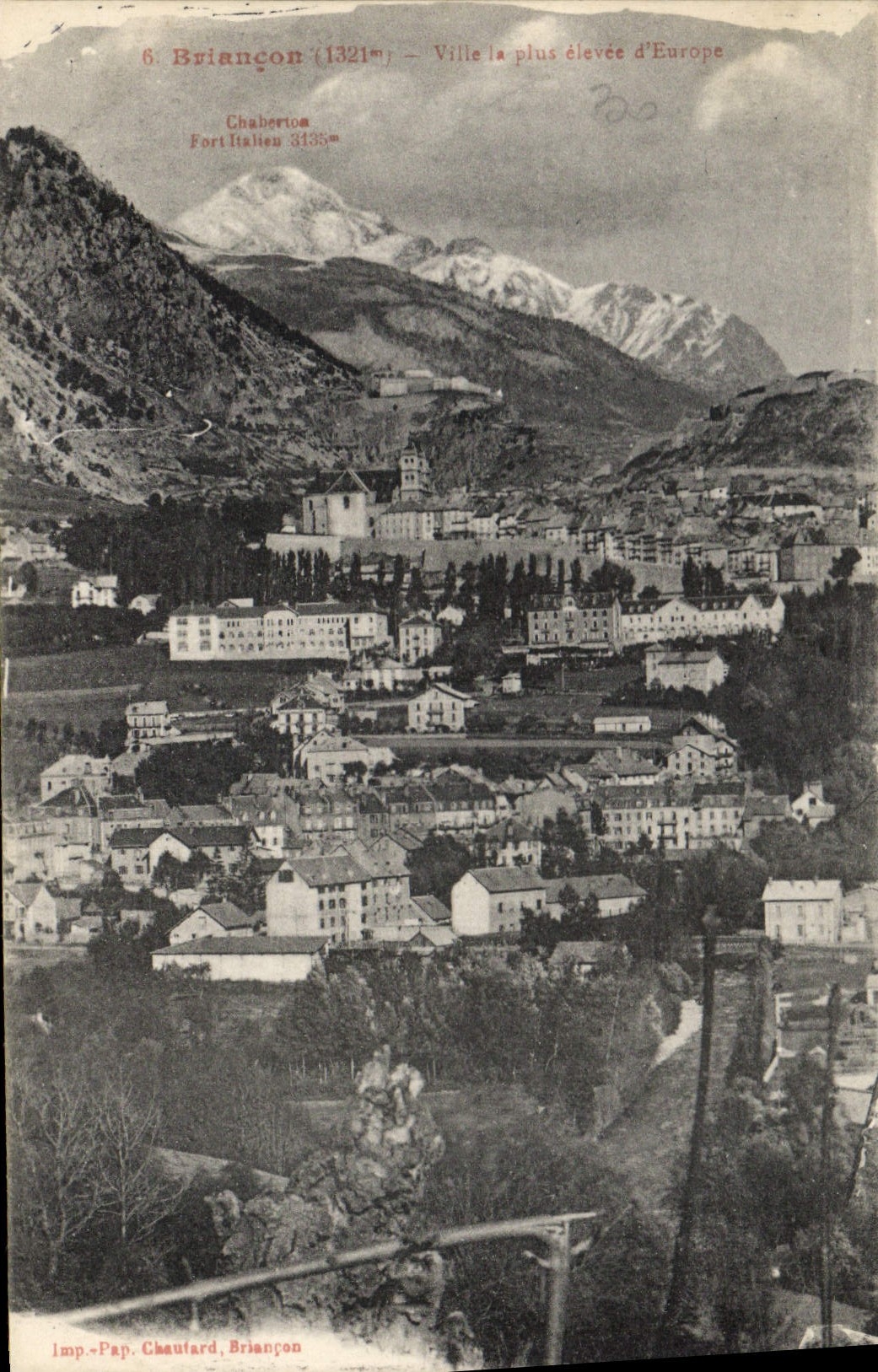 CPA Briancon Ville la plus elevee d'Europe 