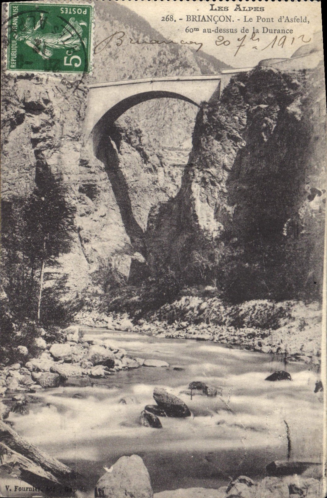 CPA Briancon Le Pont d'Asfeld au dessus de la Durance