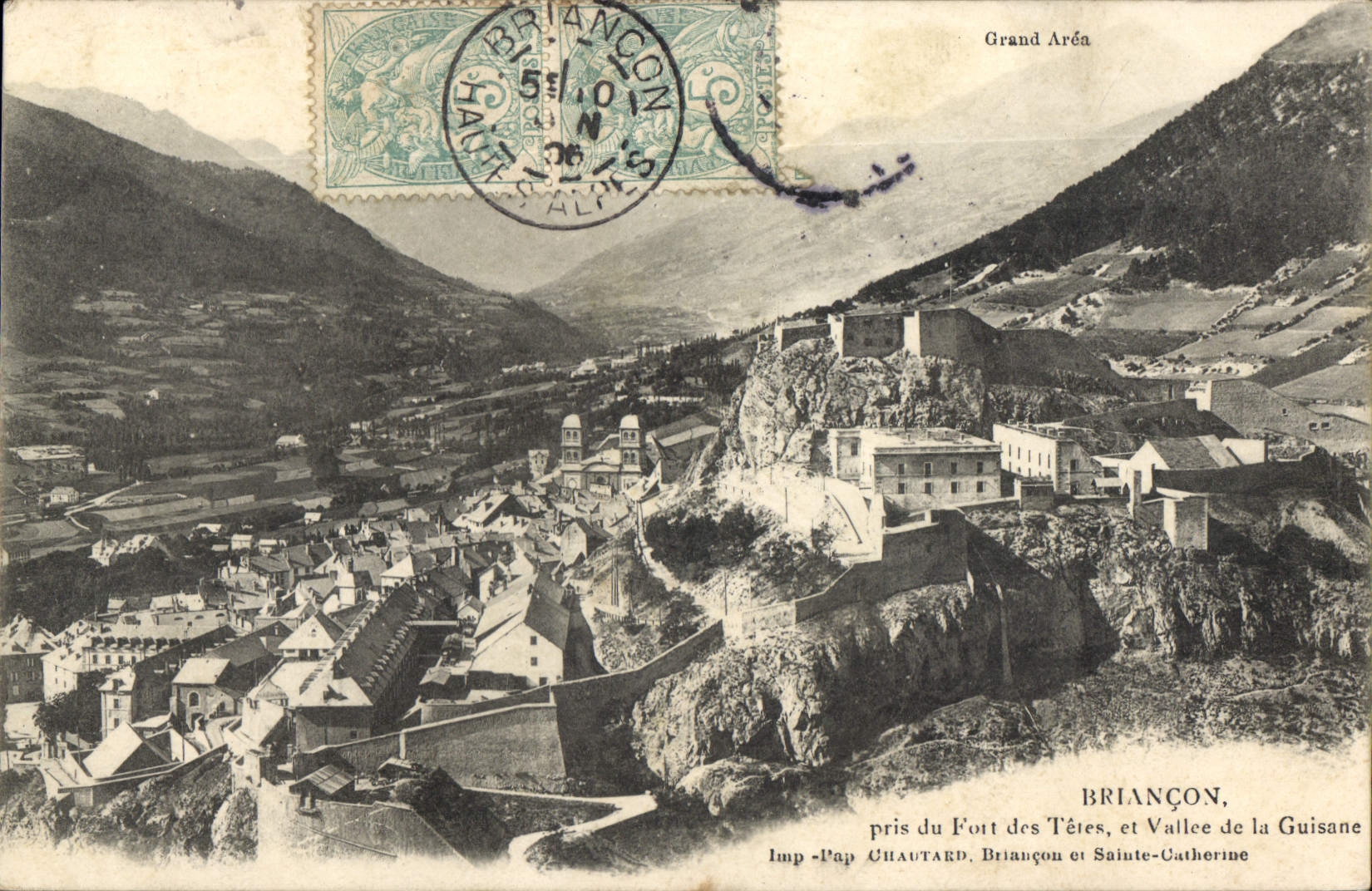 CPA Briancon pris du Fort des Tetes et Vallee de la Guisane 