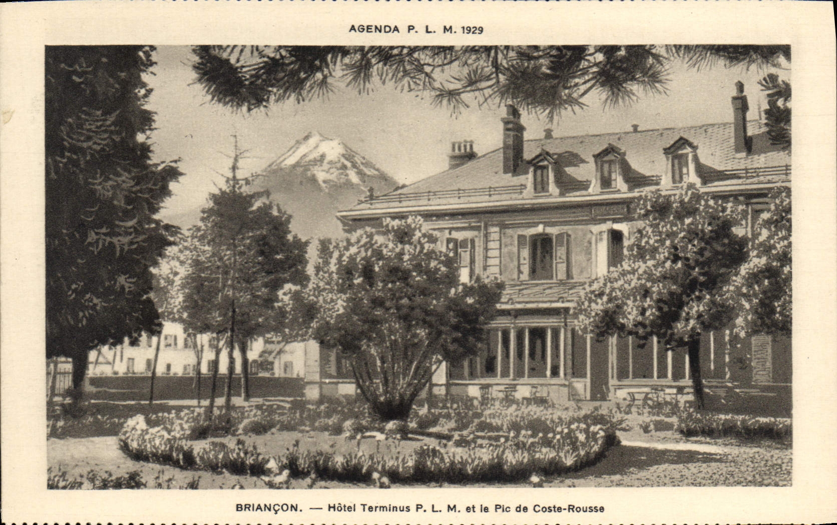 CPA Briancon Hotel Terminus et le Pic de Coste Rousse