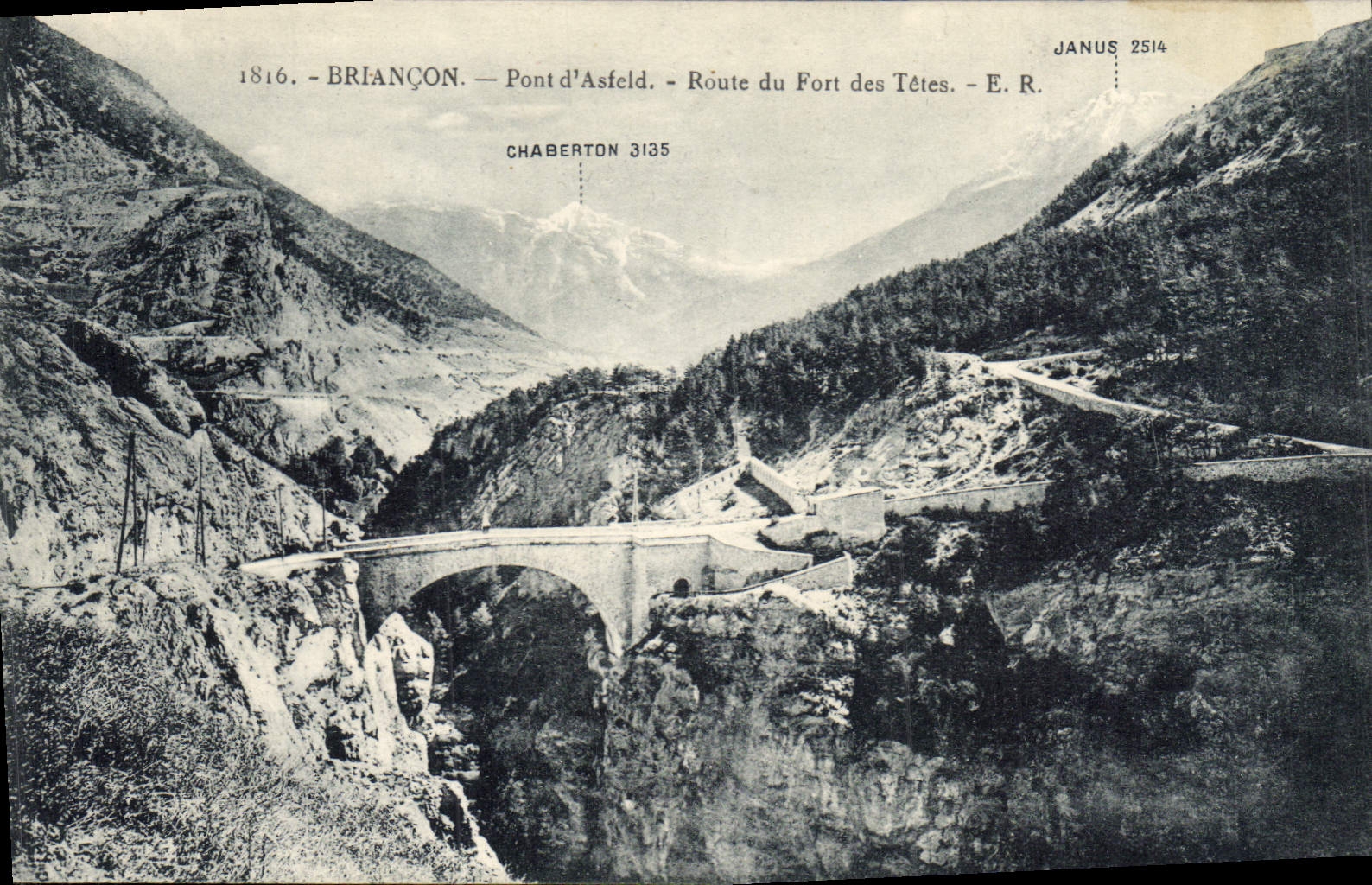 CPA Briancon Pont d'Asfeld Route du Fort des Tetes