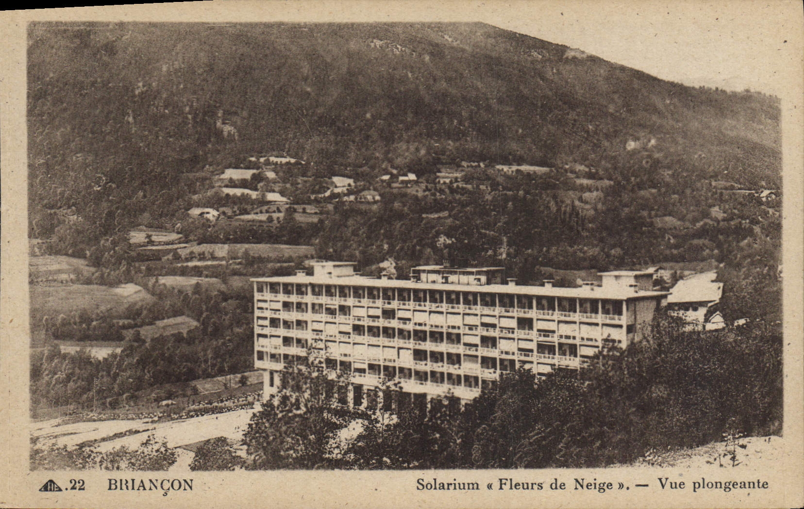 CPA Briancon Solarium Fleurs de Neige Vue plongeante