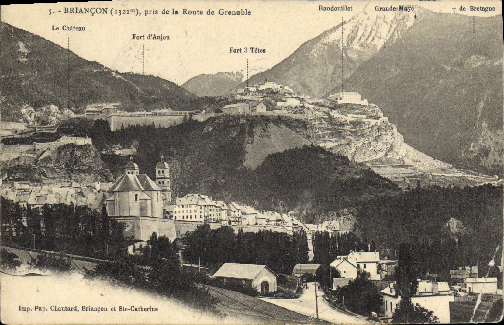 CPA Briancon pris de la Route de Grenoble