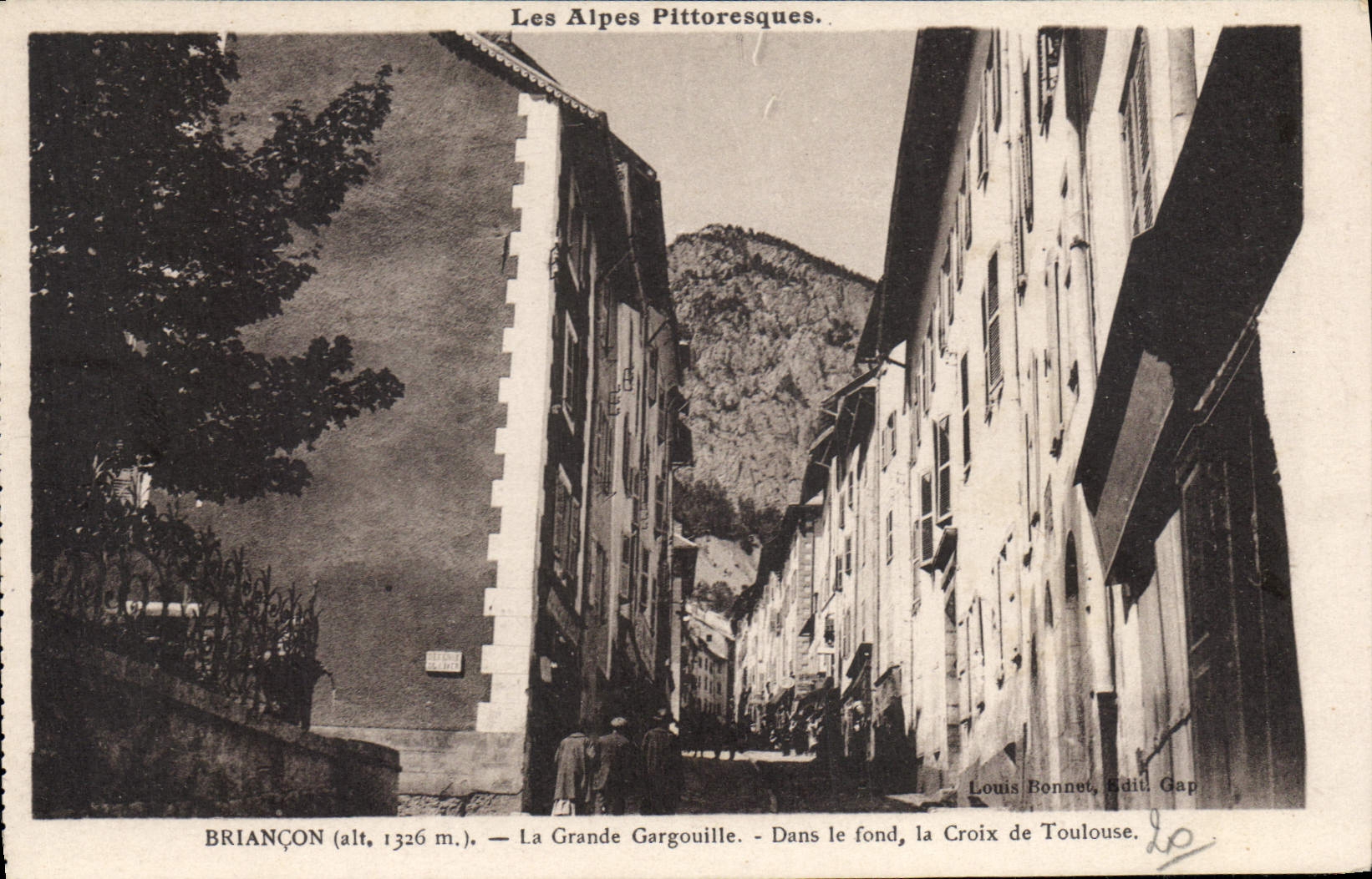 CPA Briancon La Grande Gargouille Dans le fond la Croix de Toulouse