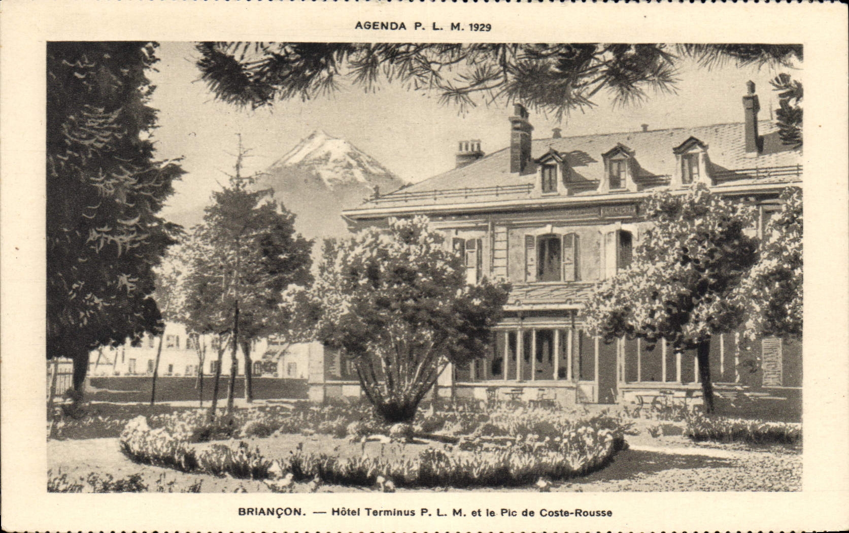 CPA Briancon Hotel Terminus PLM et le Pic de Coste Rousse