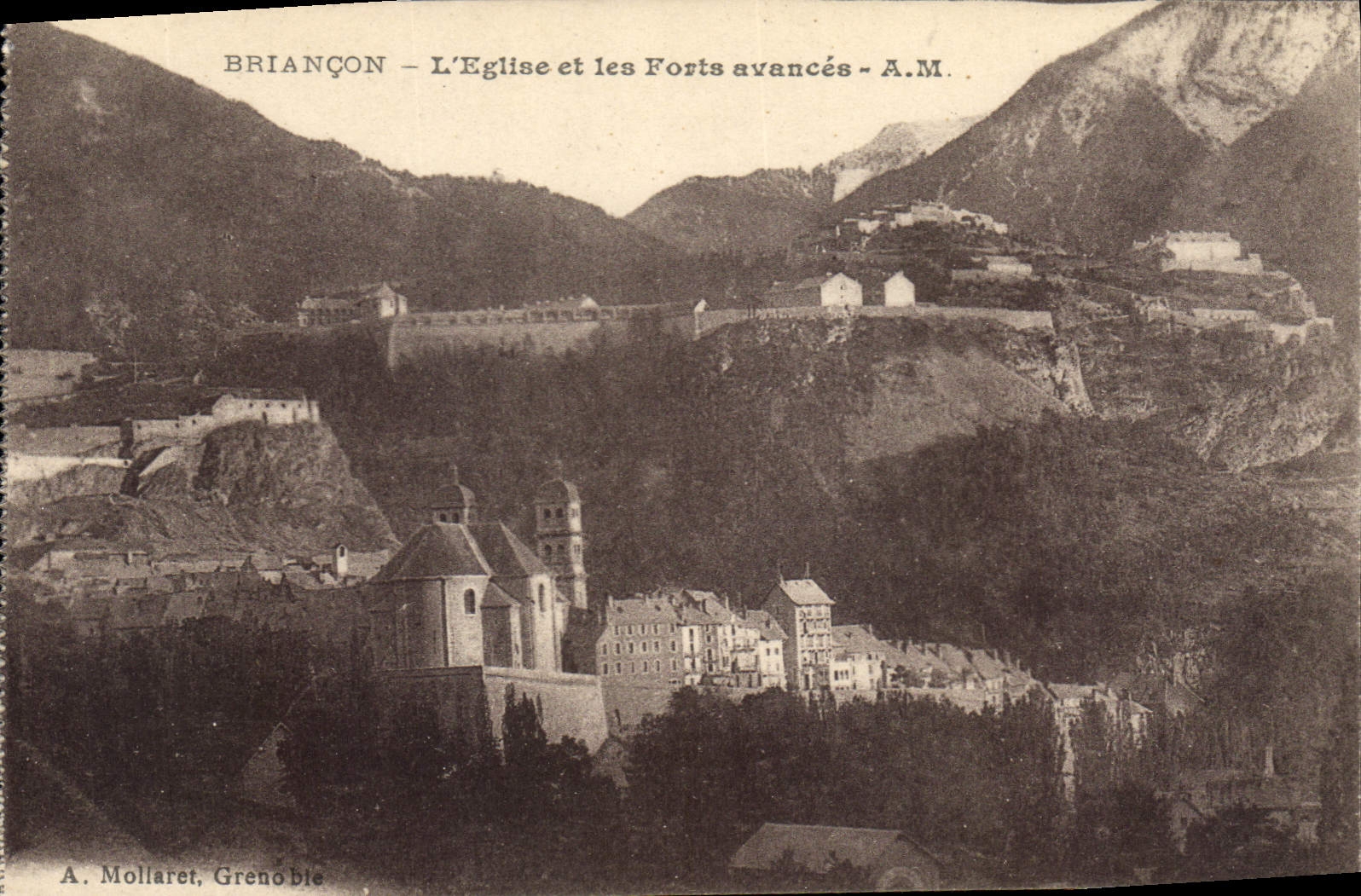 CPA Briancon L'Eglise et les Forts avances