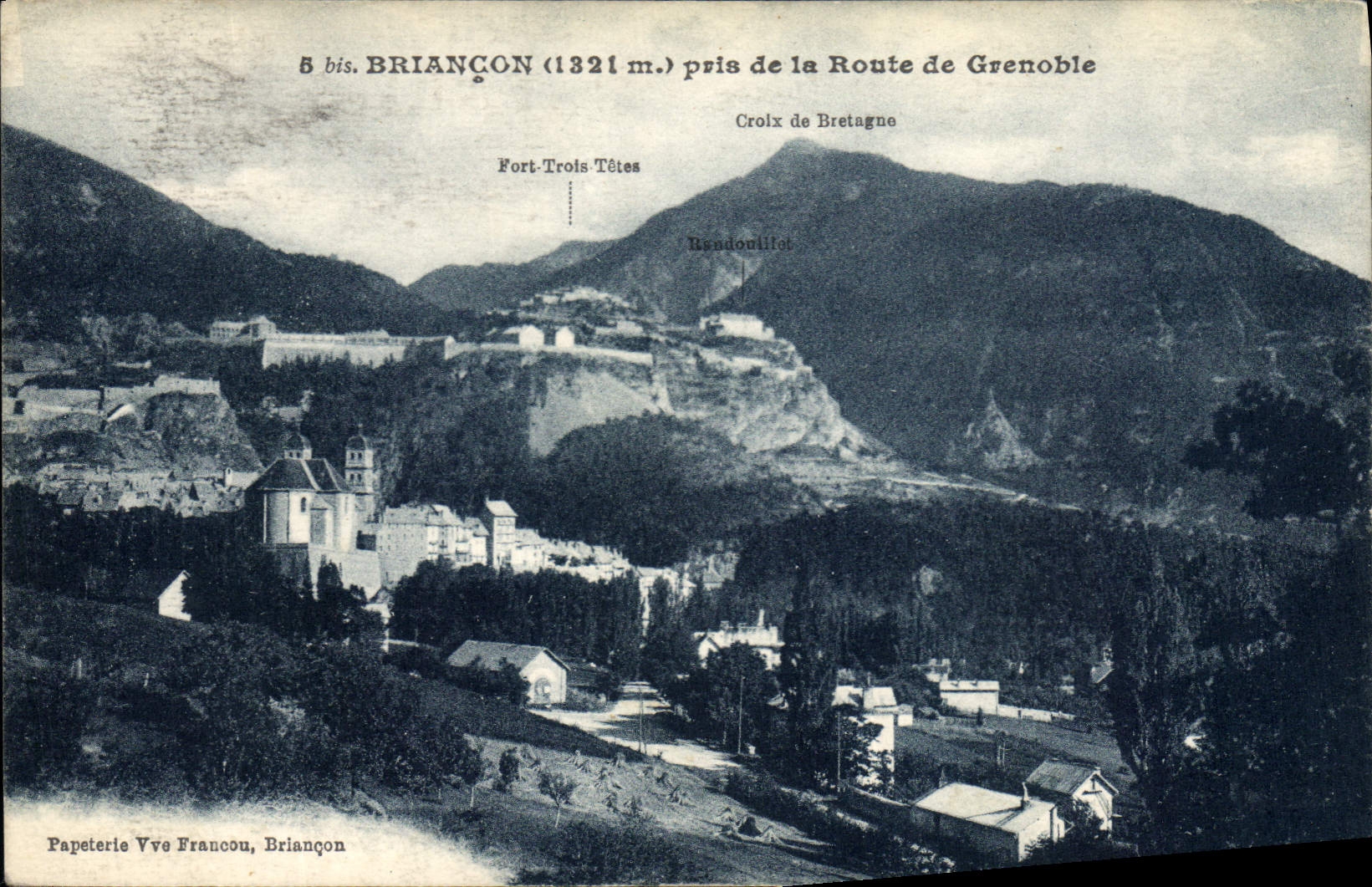 CPA Briancon pris de la Route de Grenoble