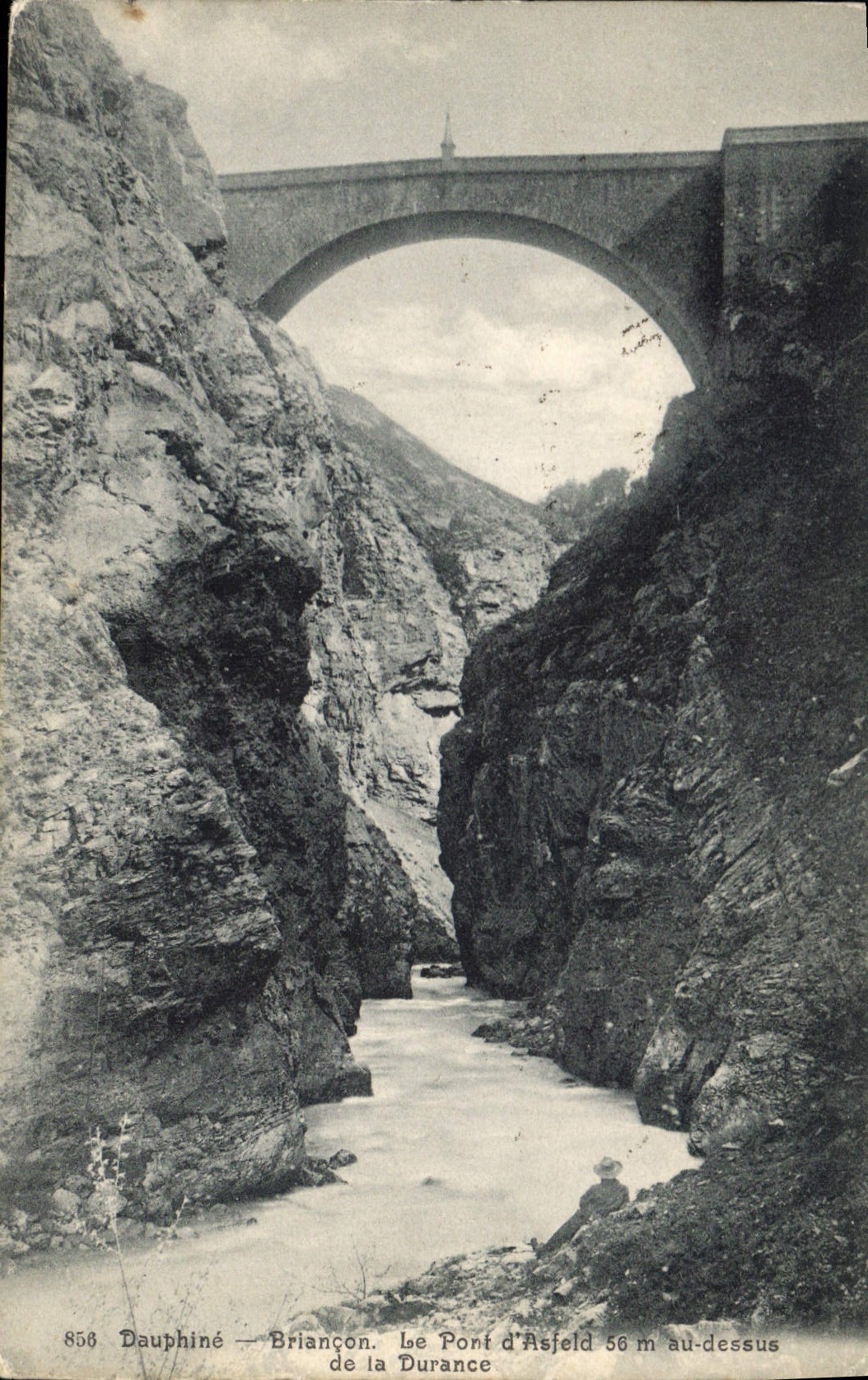 CPA Dauphine Briancon Le Pont d'Asfeld au dessus de la Durance