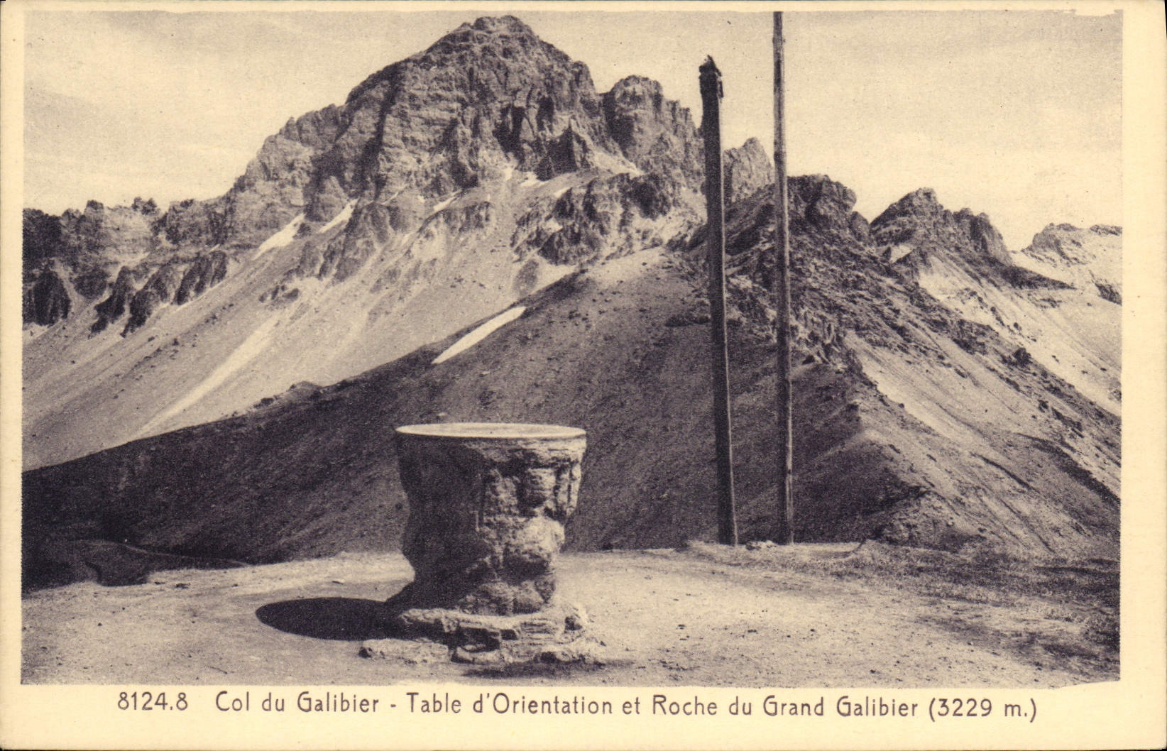 CPA Col du Galibier Table d'Orientation et Roche du Grand Galibier