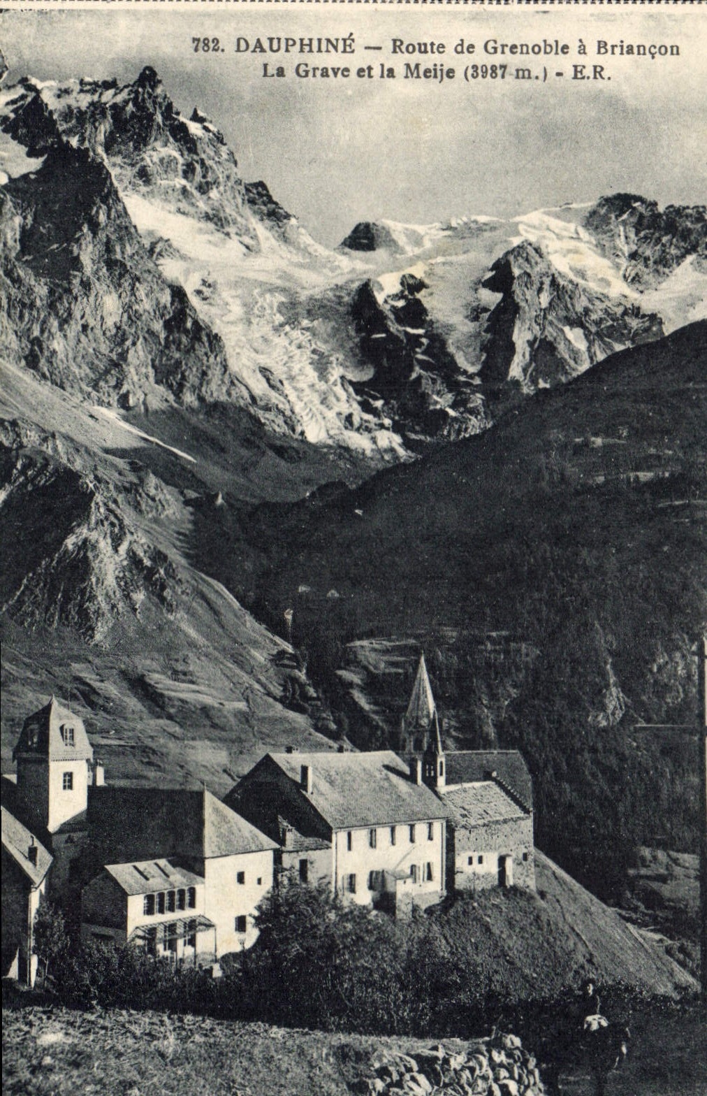 CPA Dauphine Route de Grenoble a Briancon La Grave et la Meije
