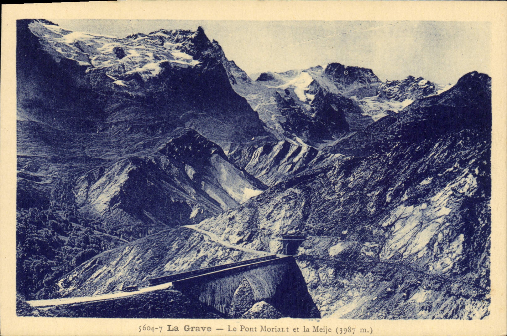CPA La Grave Le Pont Moriat et la Meije
