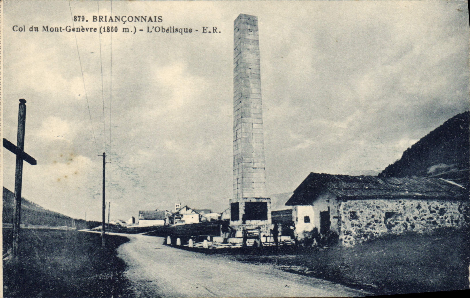 CPA Brianconnais Col du Mont Genevre L'Obelisque