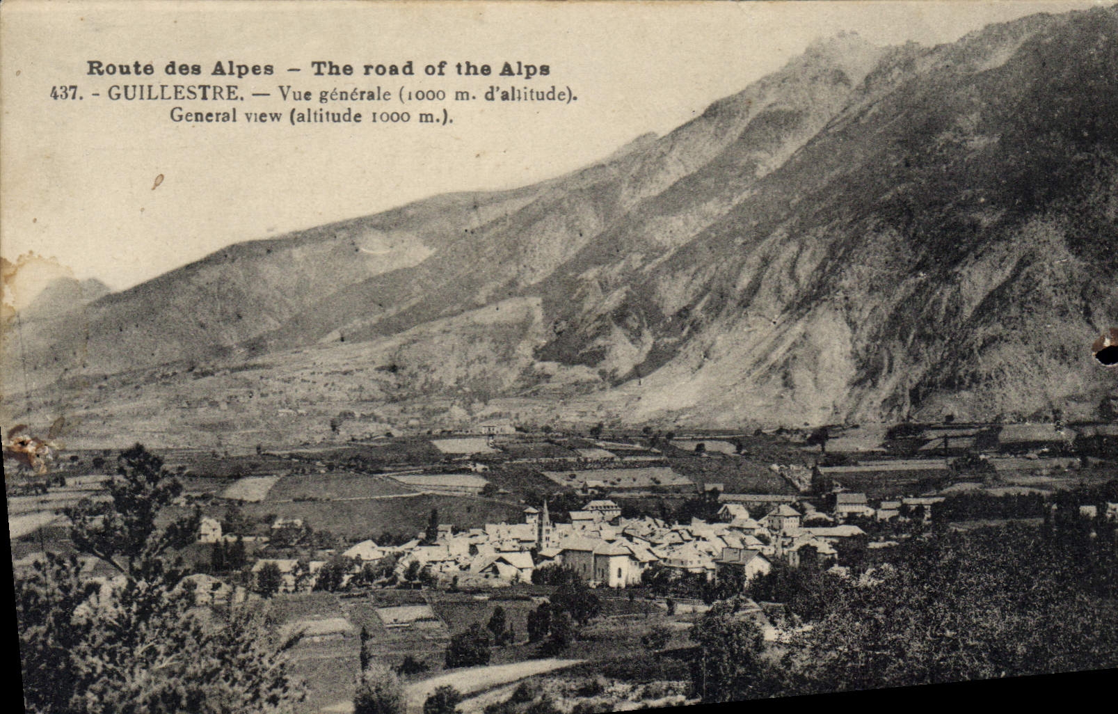 CPA Route des Alpes Guillestre Vue generale