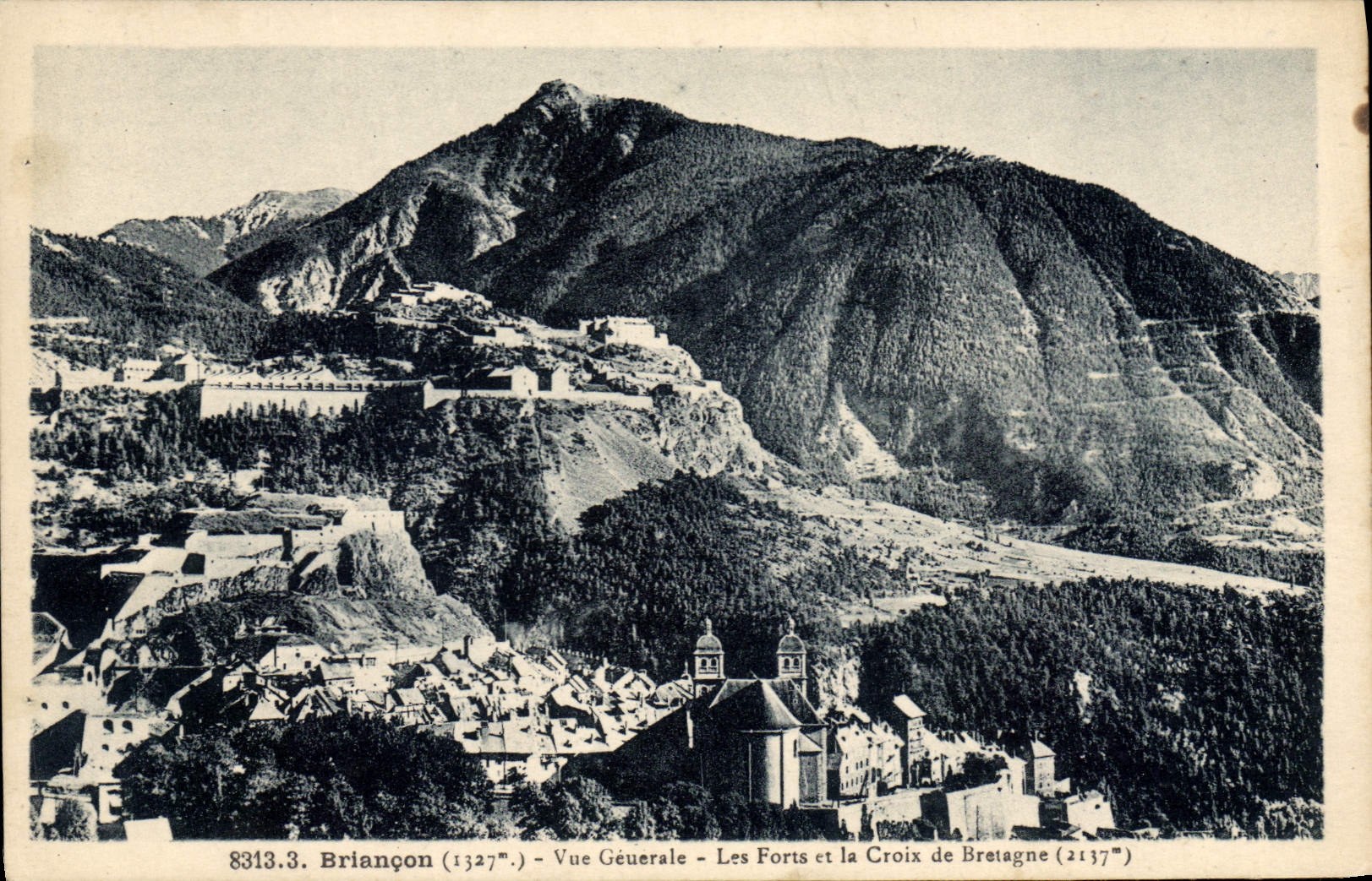 CPA Briancon Vue Generale Les Forts et la Croix de Bretagne