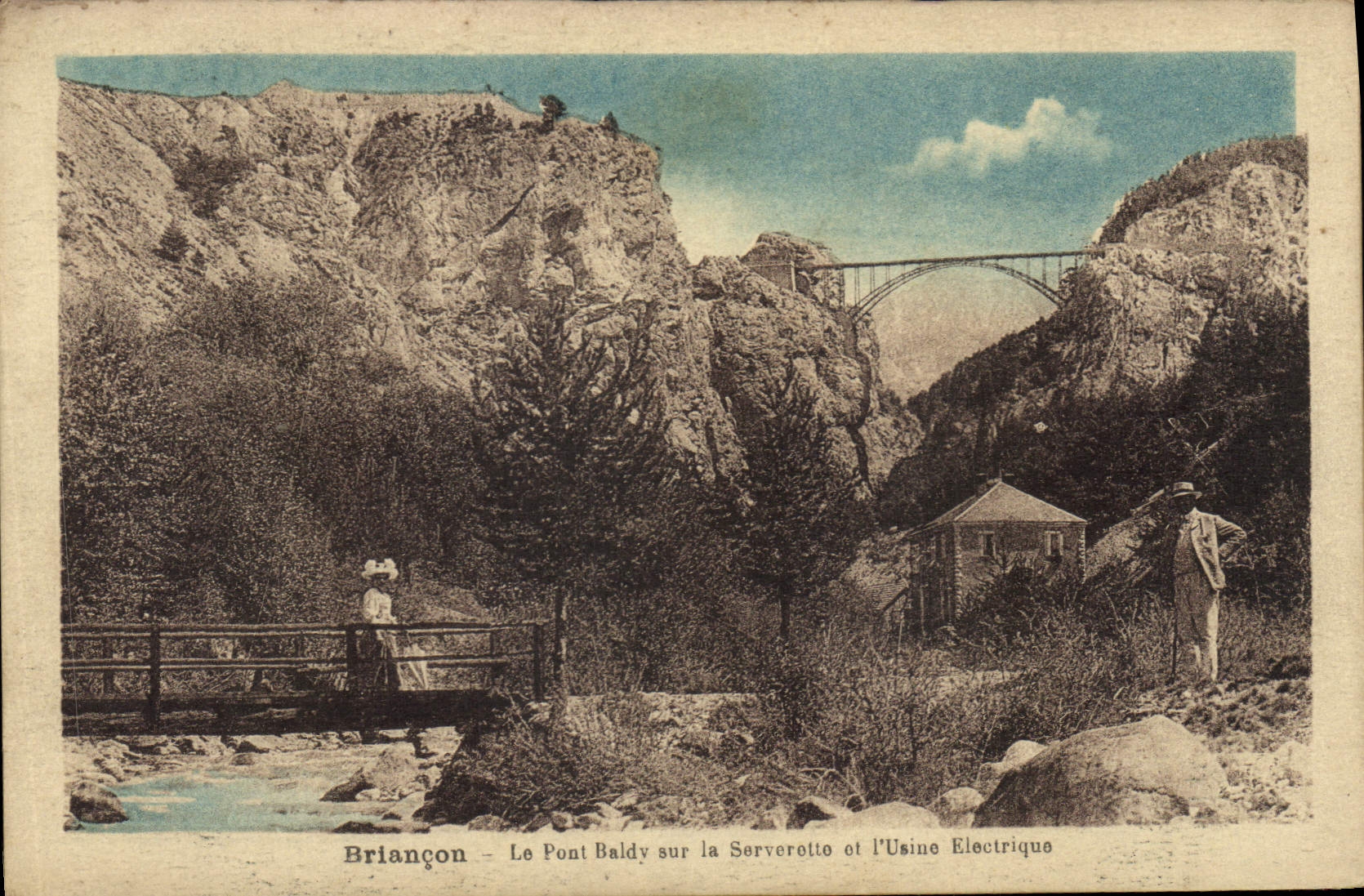 CPA Briancon Le Pont Baldy sur la Serverette et l'Usine Electrique