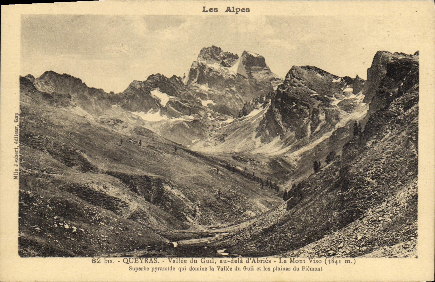 CPA Les Alpes Queyras Vallee du Guil au dela d'Abries Le Mont Viso
