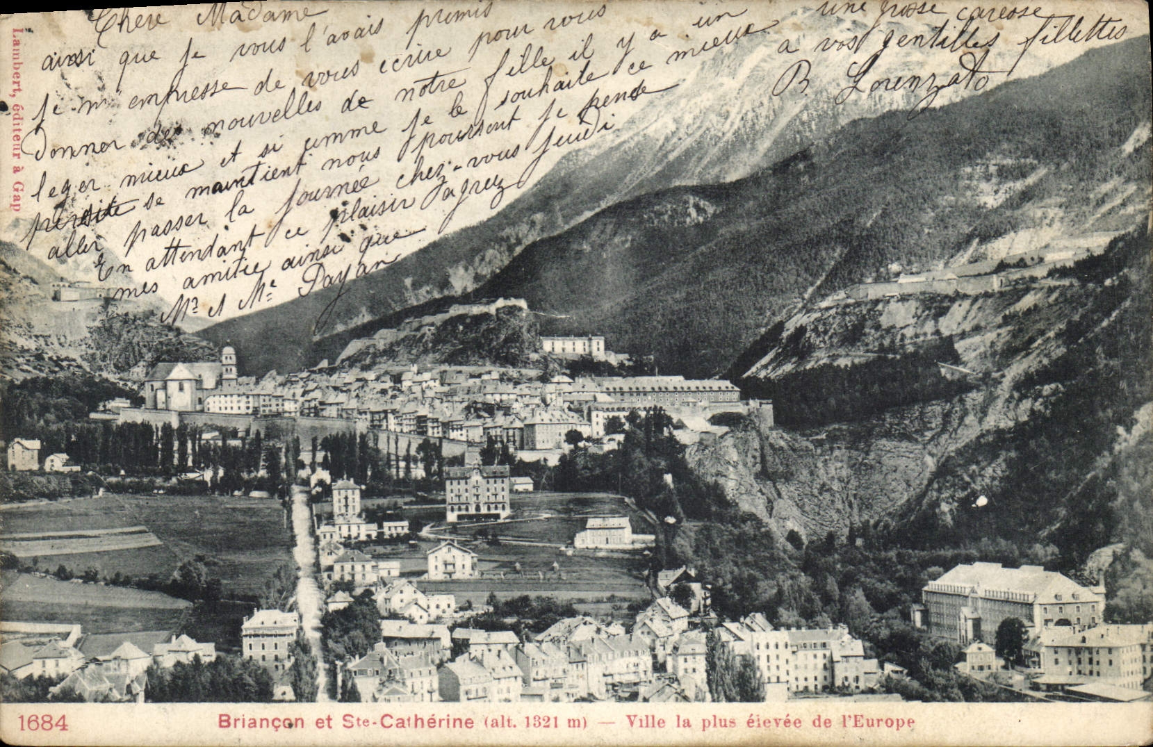 CPA Briancon et Ste Catherine Ville la plus elevee de l'Europe