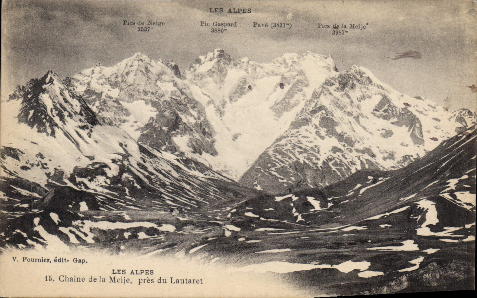 CPA Les Alpes Chaine de la Meije pres du Lautaret