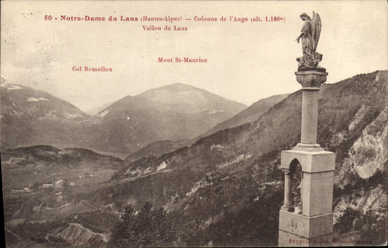 CPA Notre Dame du Laus Hautes Alpes Colonne de l'Ange 