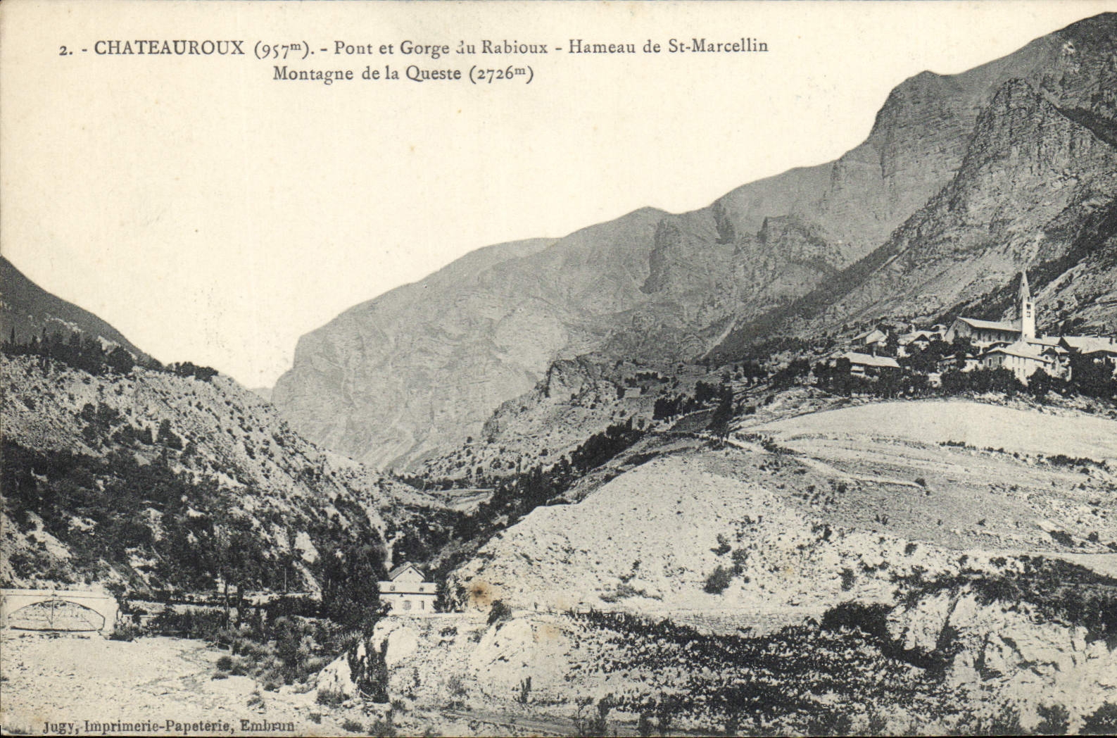 CPA Chateauroux Pont et Gorge du Rabious Hameau de St Marcellin Montagne de la Queste