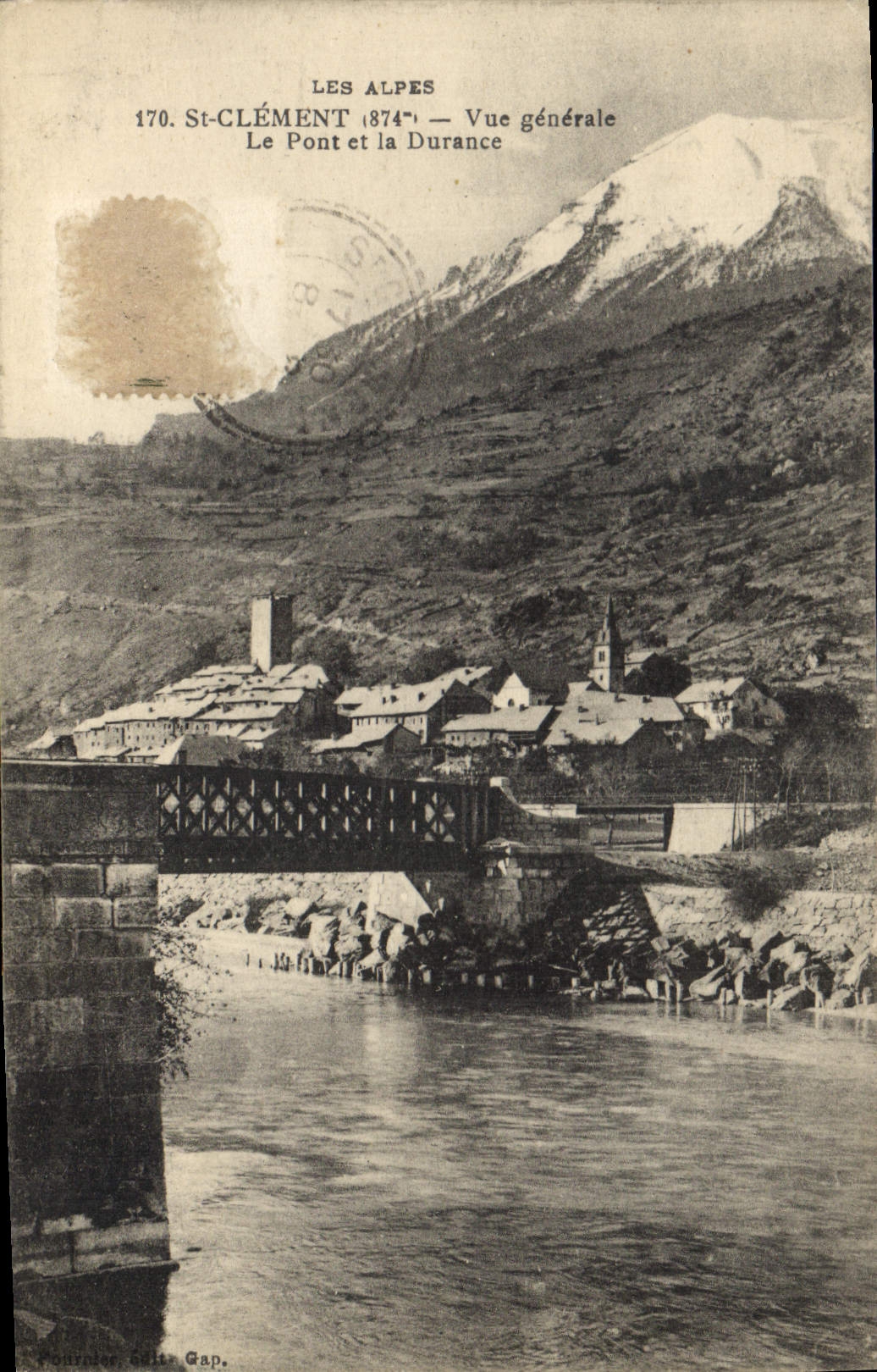 CPA St Clement Vue generale Le Pont et la Durance 
