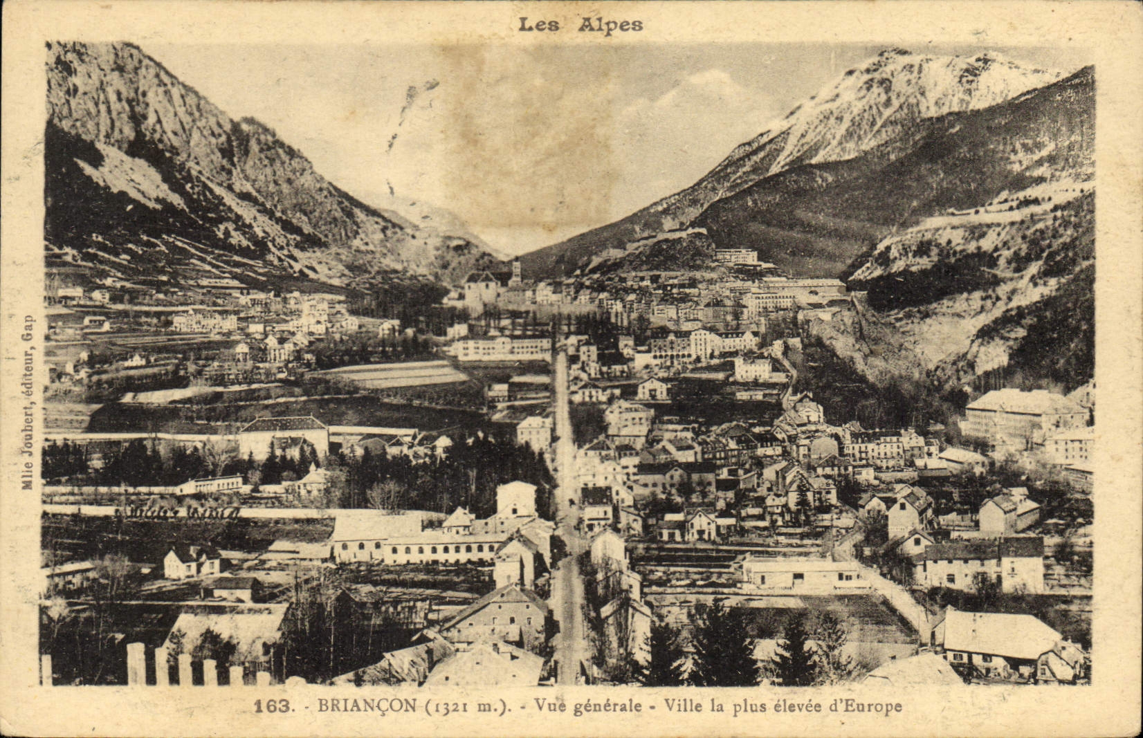 CPA Les Alpes Briancon Vue generale Ville le plus elevee d'Europe 