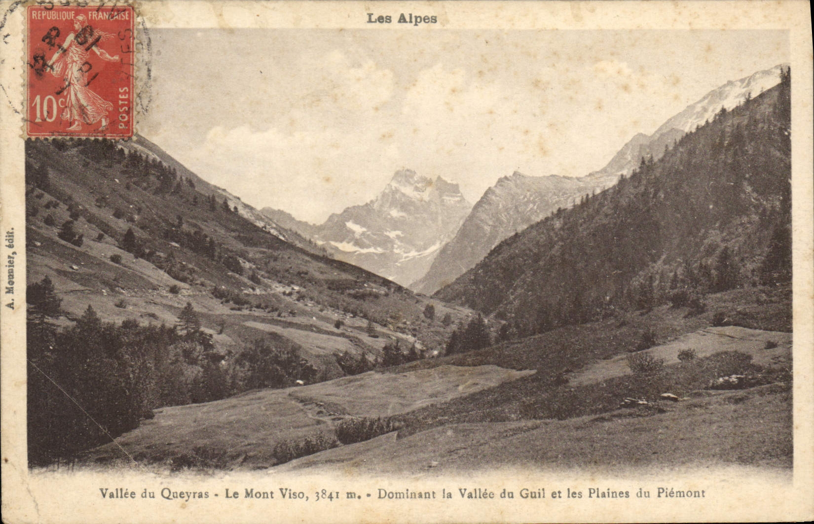 CPA Les Alpes Vallee du Queyras Le Mont Viso Dominant la Vallee du Guil et les Plaines du Piemont