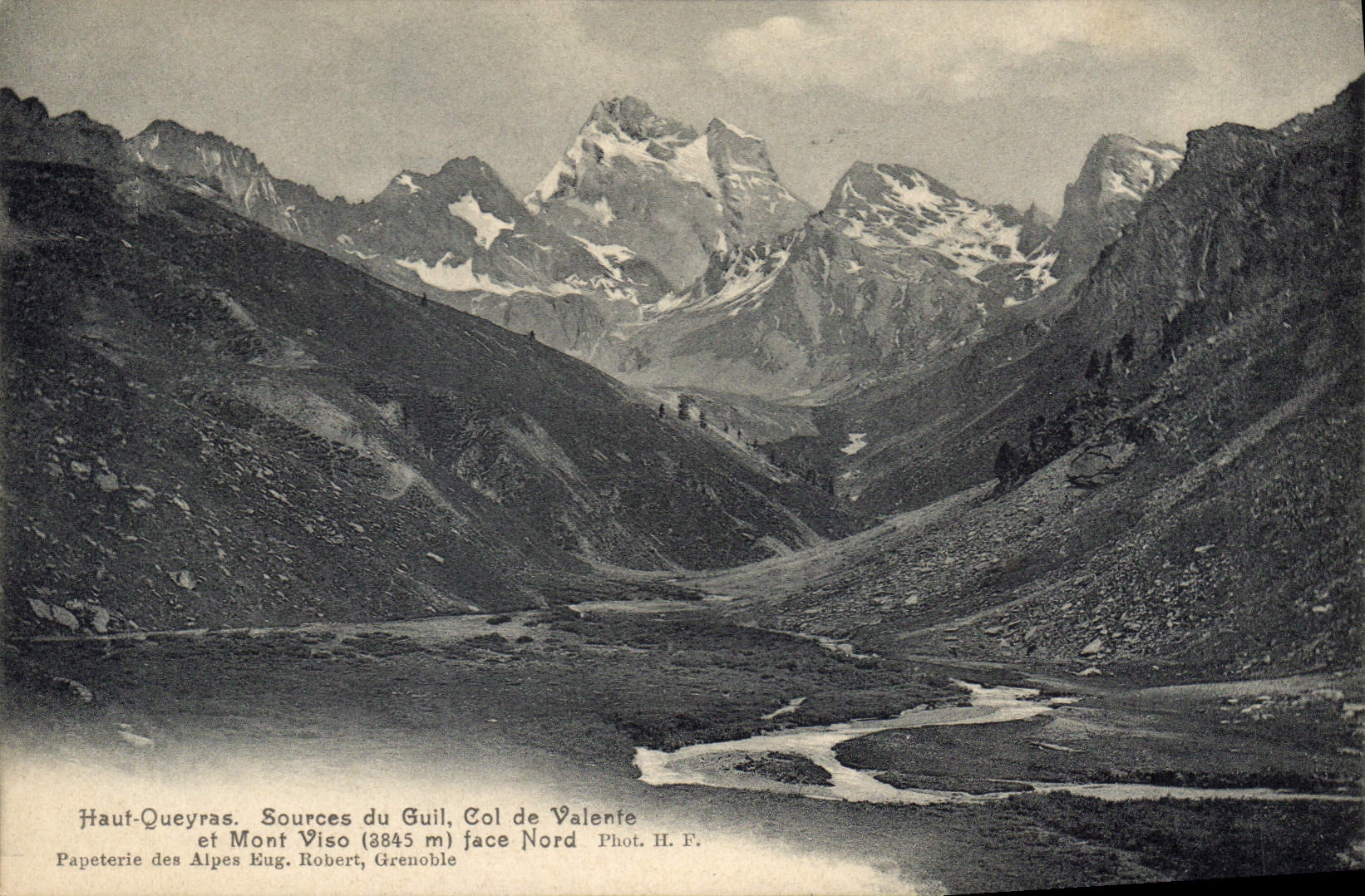 CPA Haut Queyras Sources du Guil Col de Valente et Mont Viso face Nord