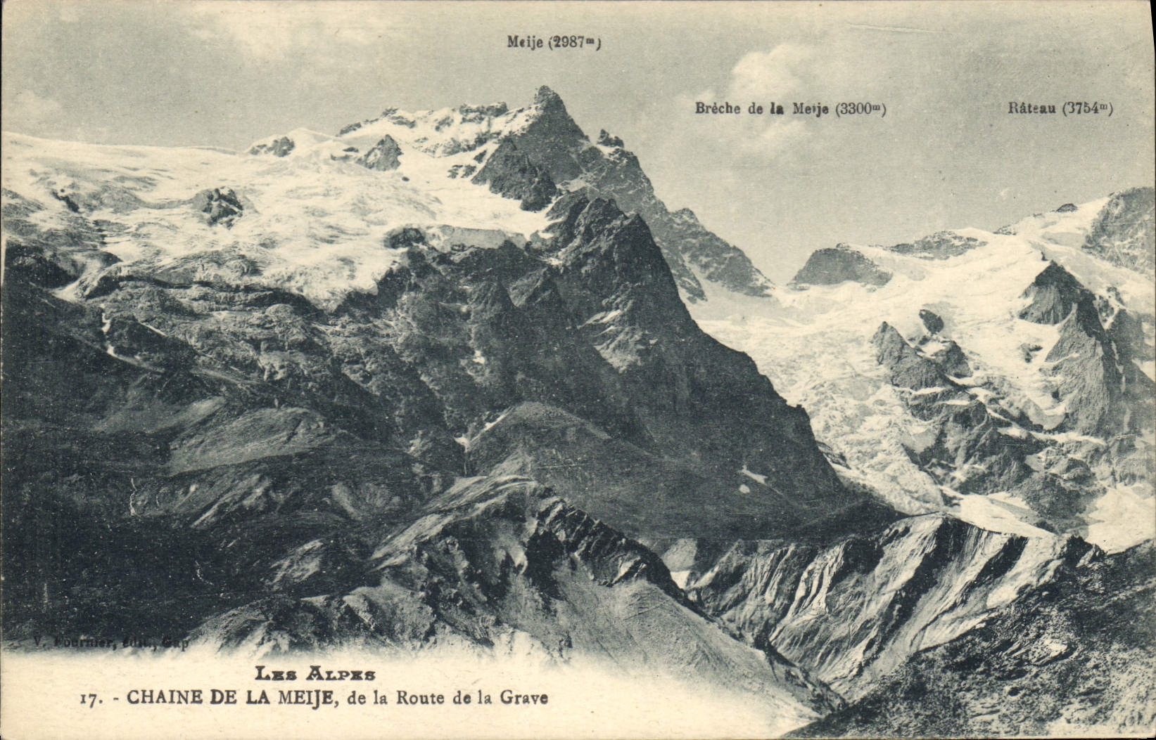 CPA Les Alpes Chaine de la Meije de la Route de la Grave