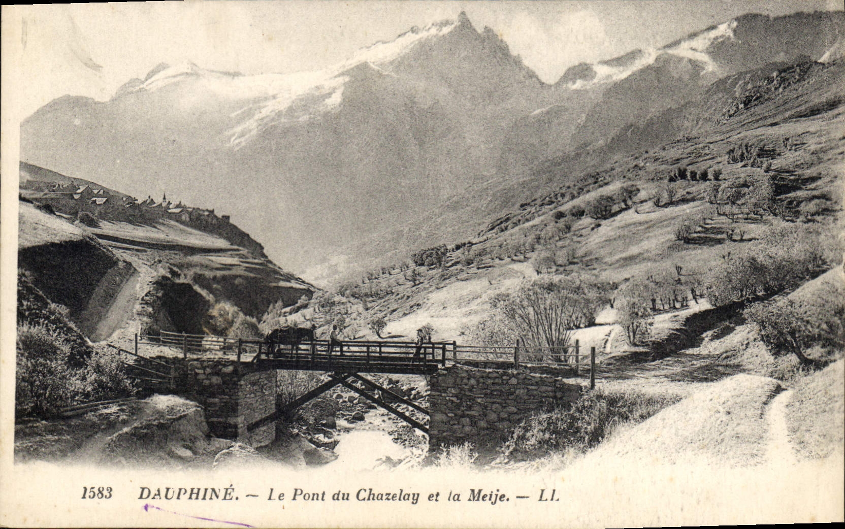 CPA Dauphine Le Pont du Chazelay et la Meije 