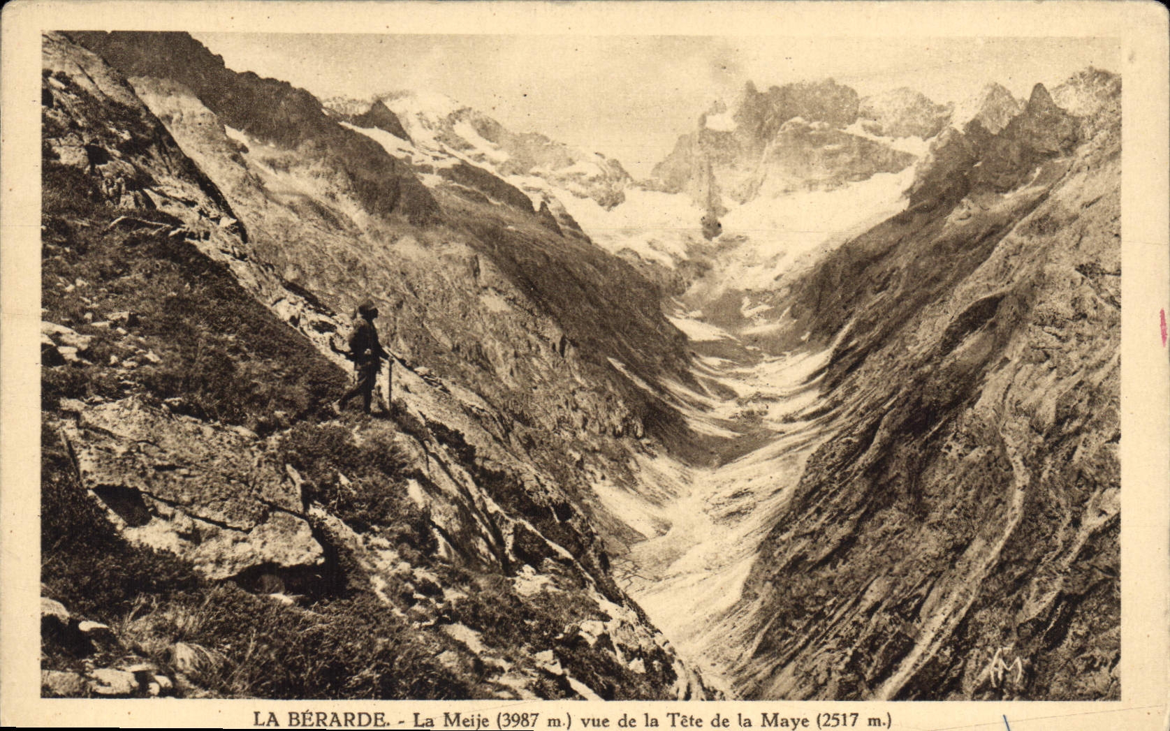 CPA La Berarde La Meije vue de la Tete de la Maye