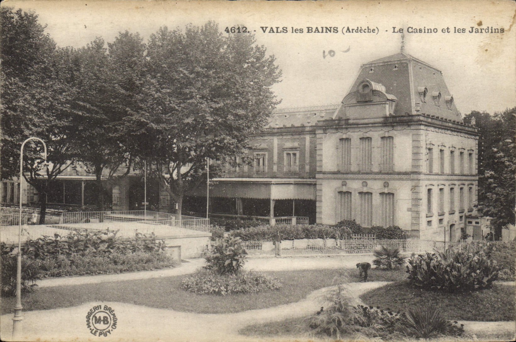 CPA Vals les Bains Ardeche Le Casino et les Jardins