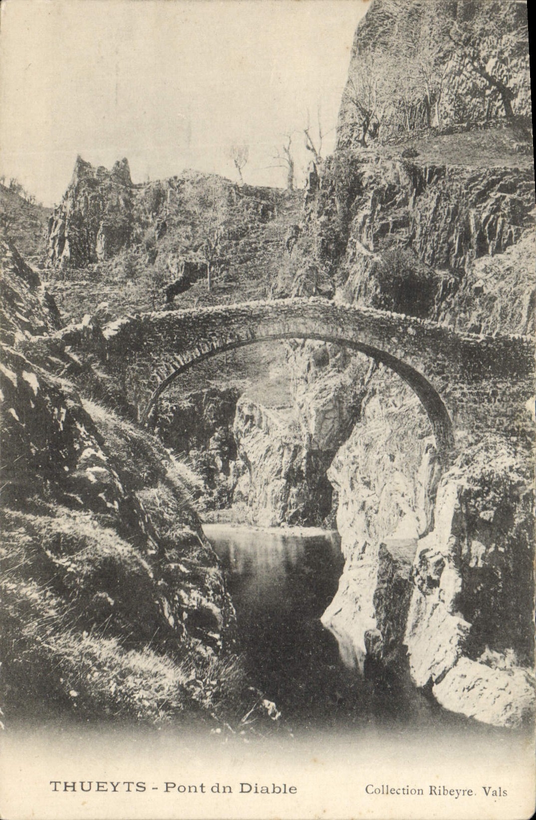 CPA Thueyts Pont du Diable 